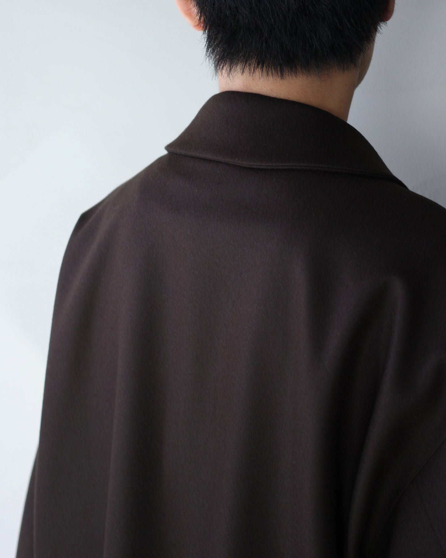 ssstein/MELTON OVERSIZED ZIP JACKET "GREY BROWN"