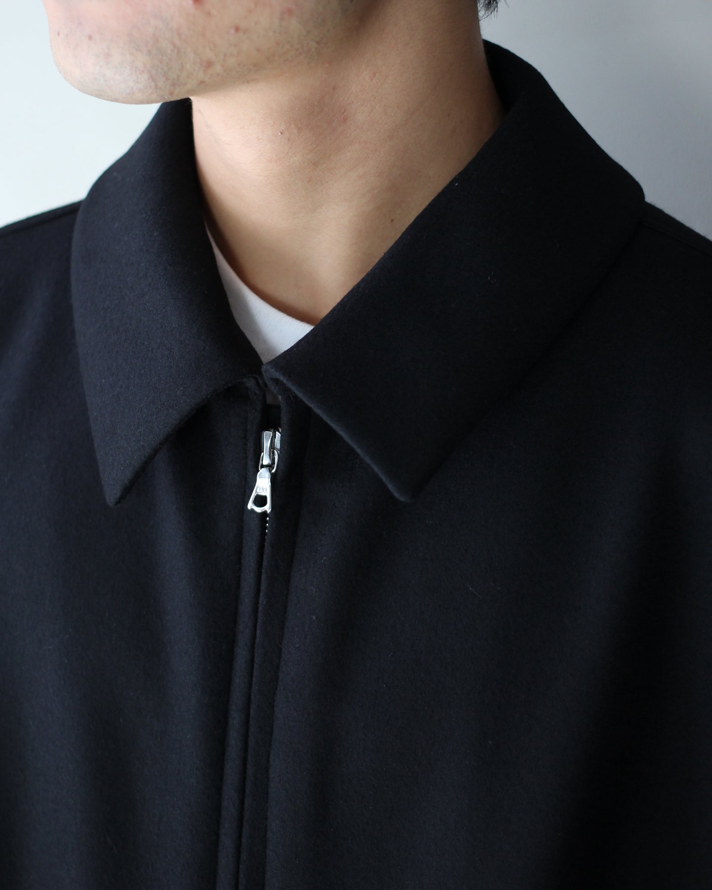ssstein/MELTON OVERSIZED ZIP JACKET "BLACK"