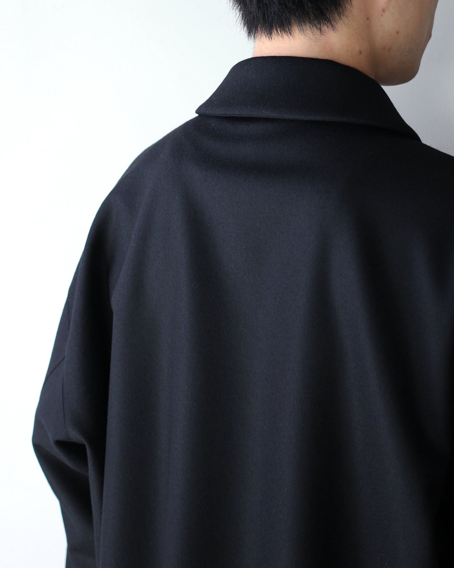 ssstein/MELTON OVERSIZED ZIP JACKET "BLACK"
