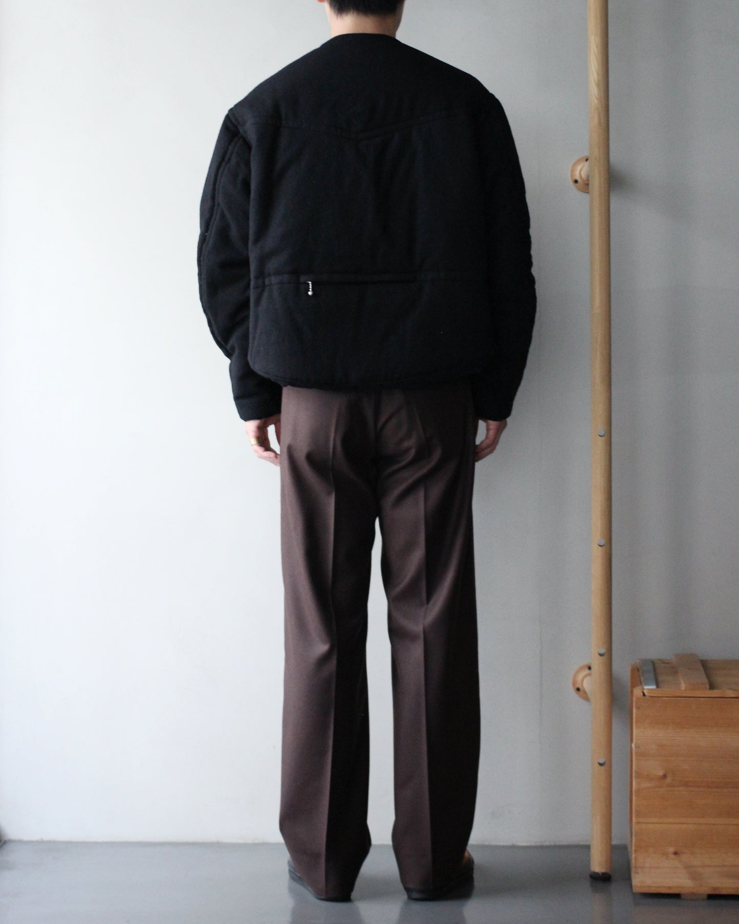 MATSUFUJI/Milling Wool Padding Jacket "BLACK"
