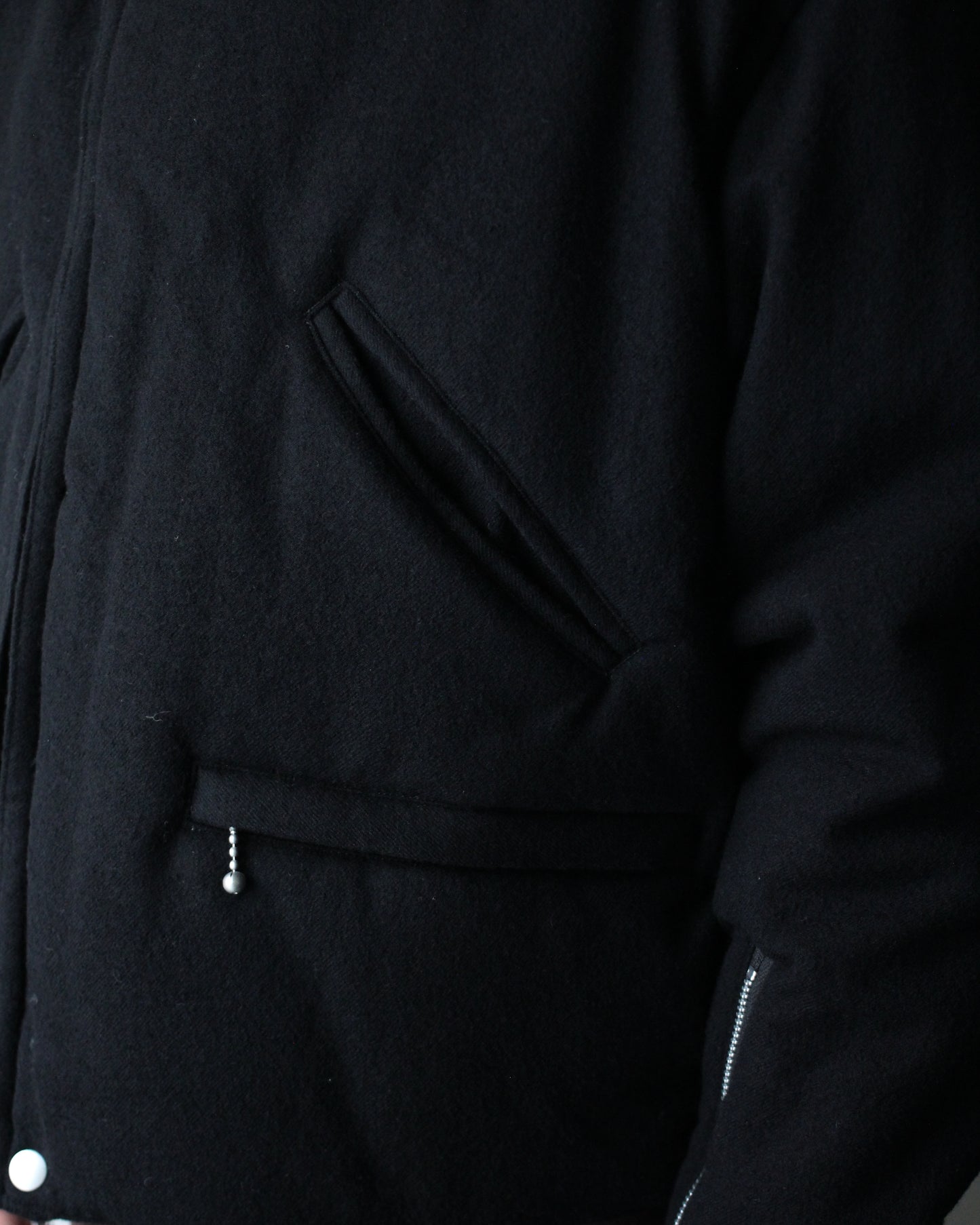 MATSUFUJI/Milling Wool Padding Jacket "BLACK"
