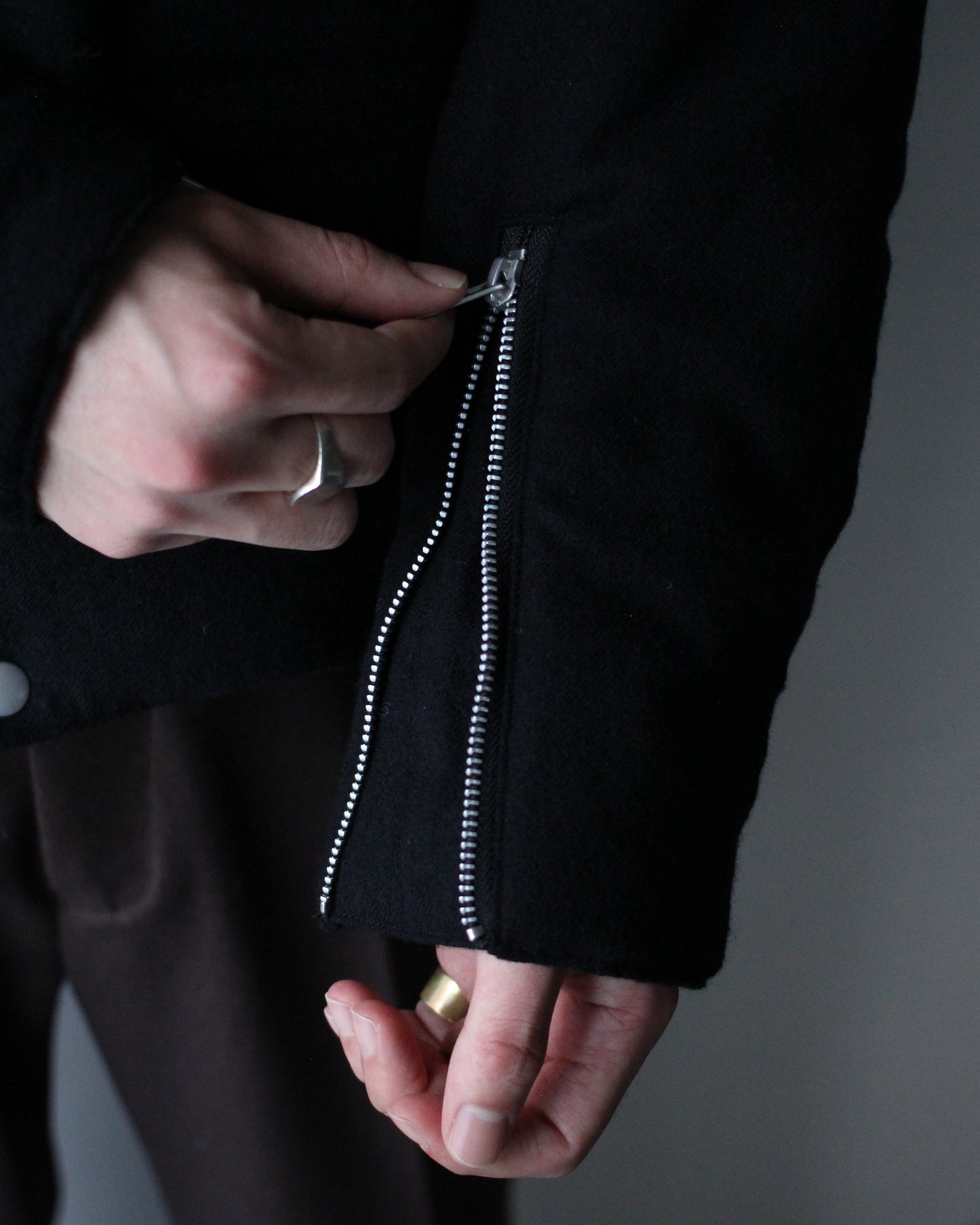 MATSUFUJI/Milling Wool Padding Jacket "BLACK"