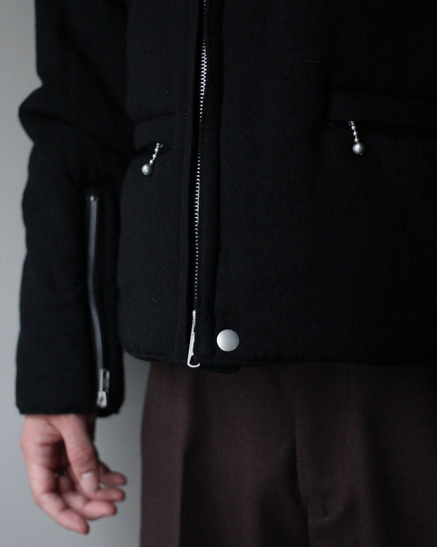 MATSUFUJI/Milling Wool Padding Jacket "BLACK"