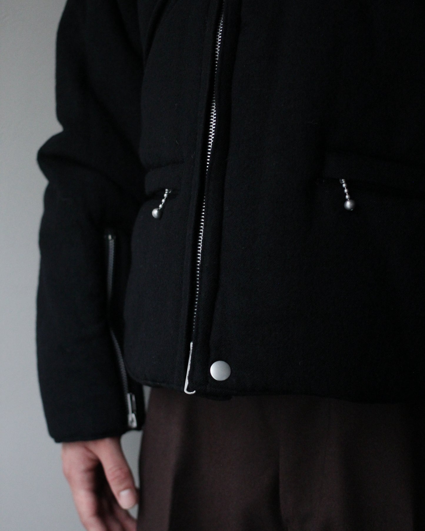 MATSUFUJI/Milling Wool Padding Jacket "BLACK"