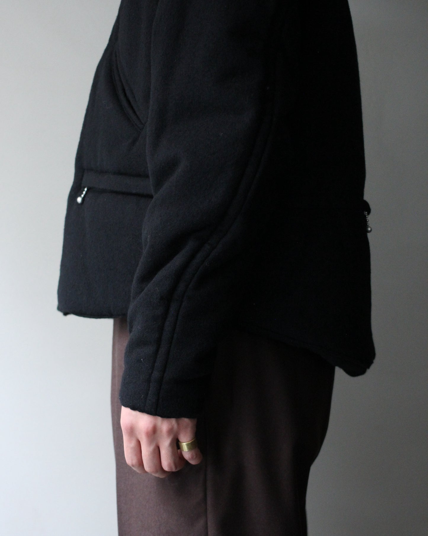 MATSUFUJI/Milling Wool Padding Jacket "BLACK"