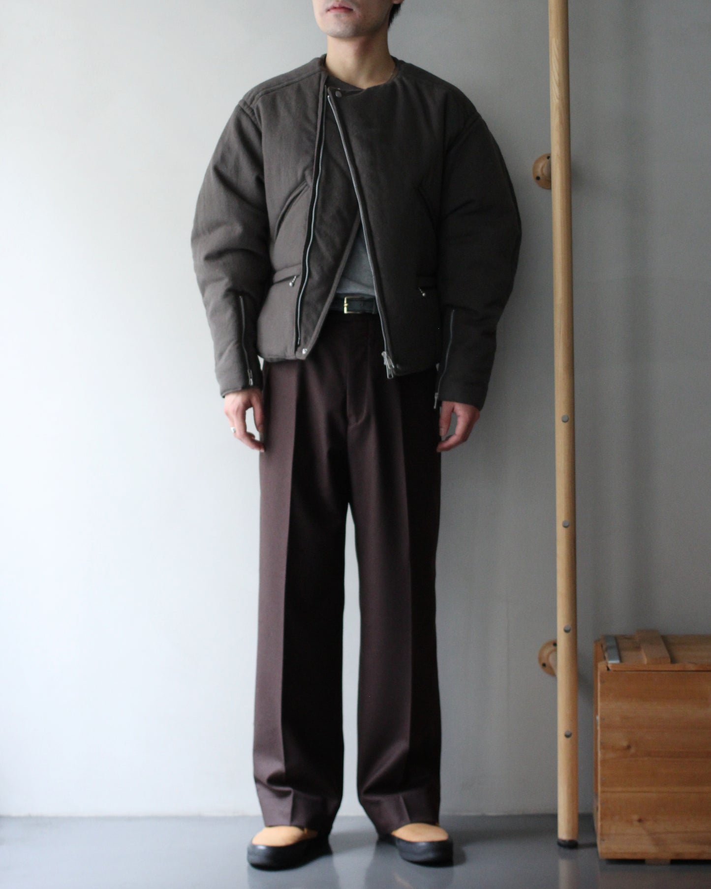 MATSUFUJI/Milling Wool Padding Jacket "TAUPE"