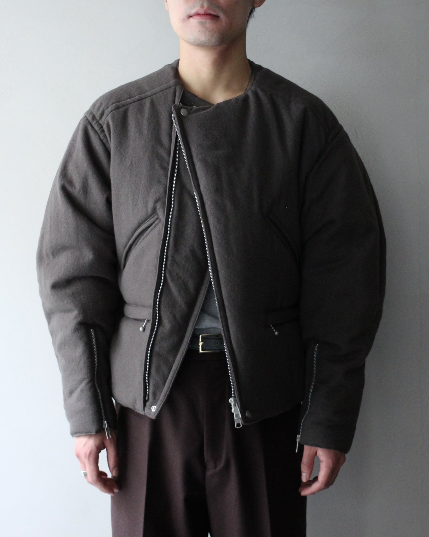 MATSUFUJI/Milling Wool Padding Jacket "TAUPE"