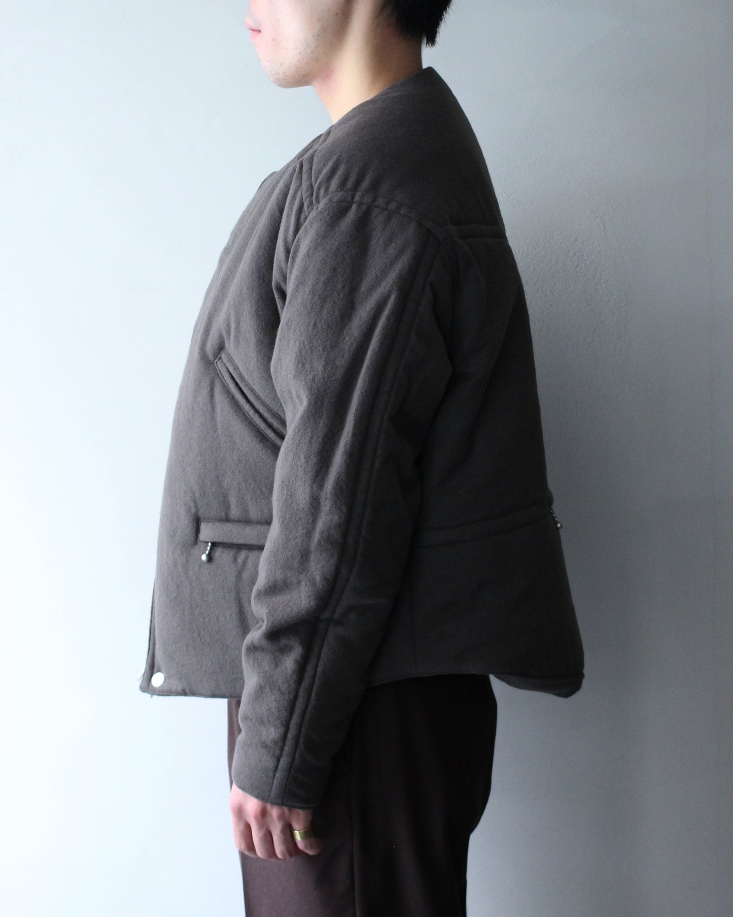 MATSUFUJI/Milling Wool Padding Jacket "TAUPE"