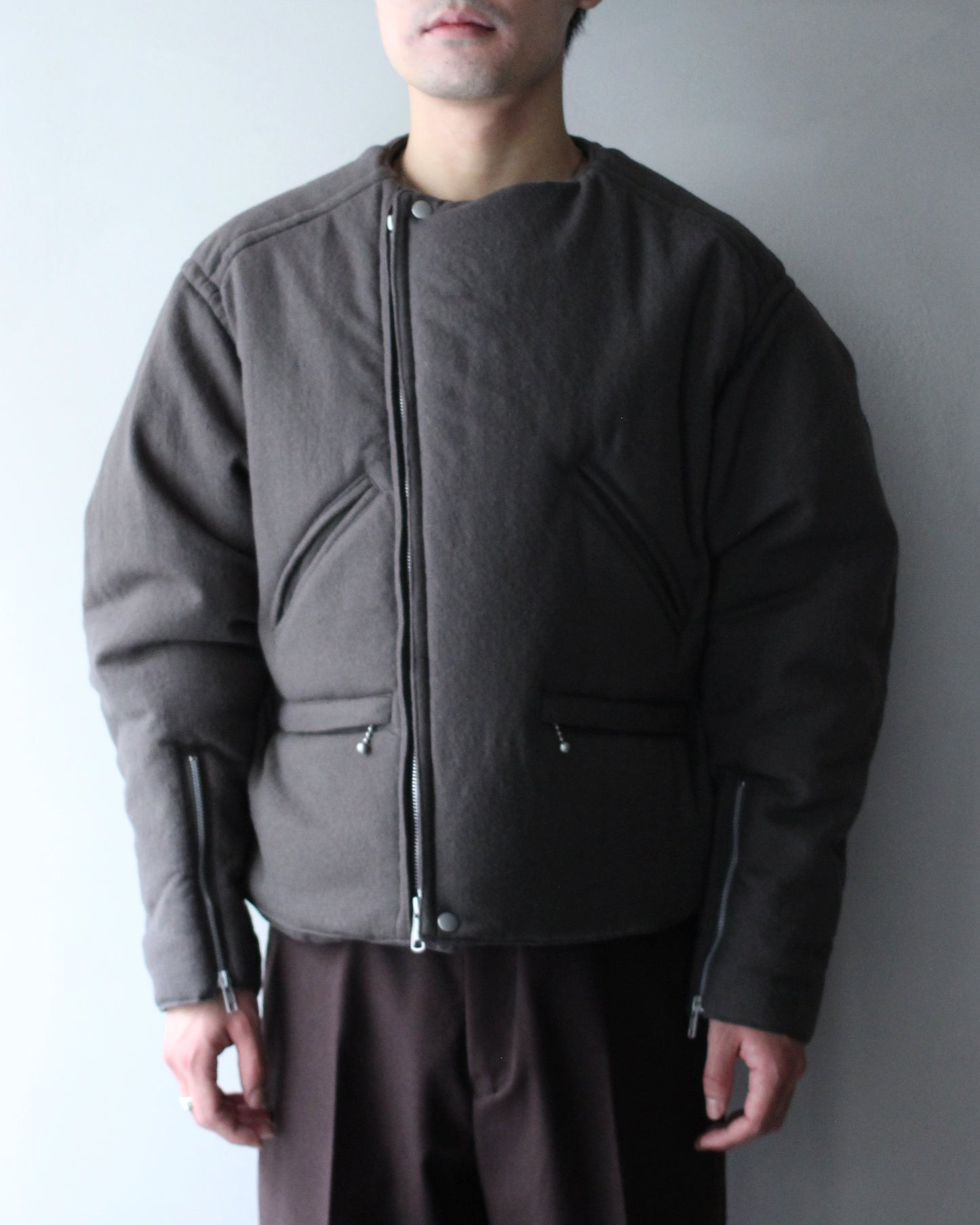 MATSUFUJI/Milling Wool Padding Jacket "TAUPE"