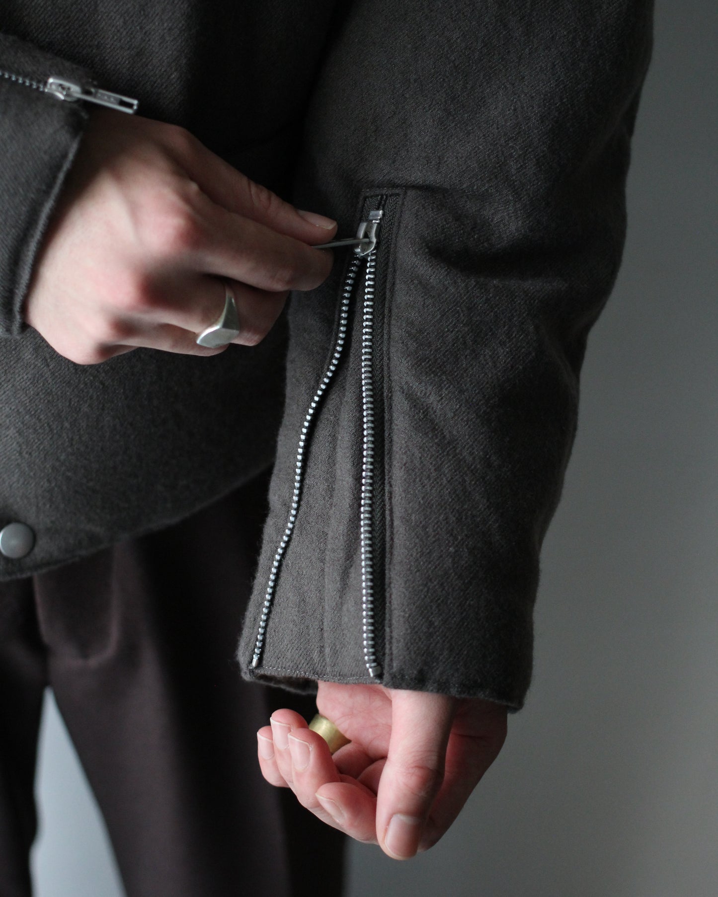 MATSUFUJI/Milling Wool Padding Jacket "TAUPE"
