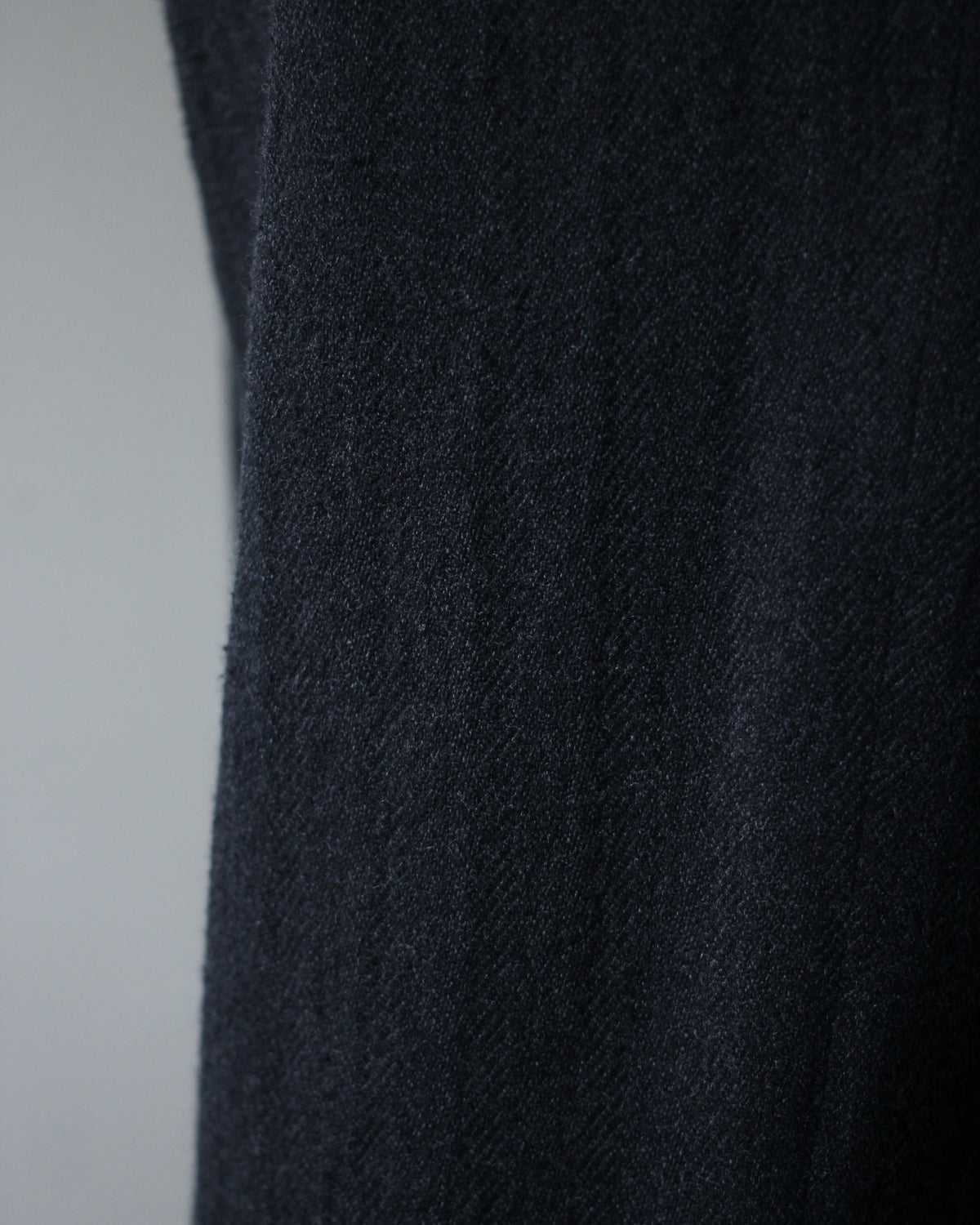 ULTERIOR/WASHED W/S HERRINGBONE DRAWSTRING WIDE PANTS "CHARCOAL"