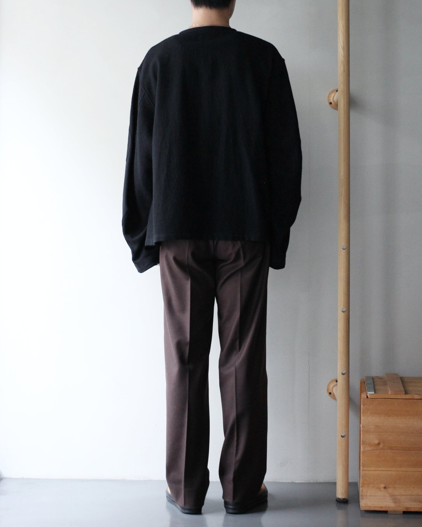 MATSUFUJI/Milling Wool Pullover Jacket "BLACK"