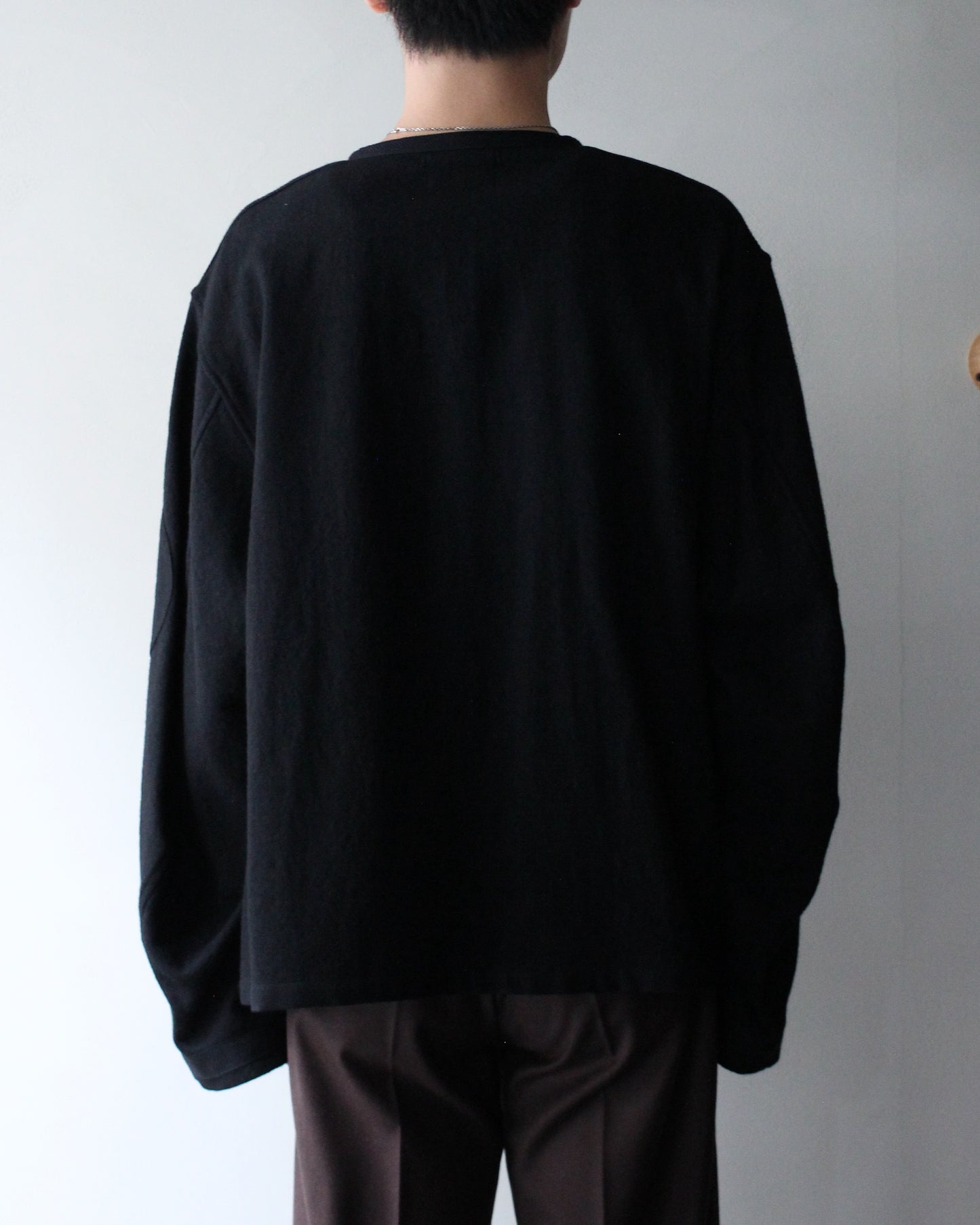 MATSUFUJI/Milling Wool Pullover Jacket "BLACK"