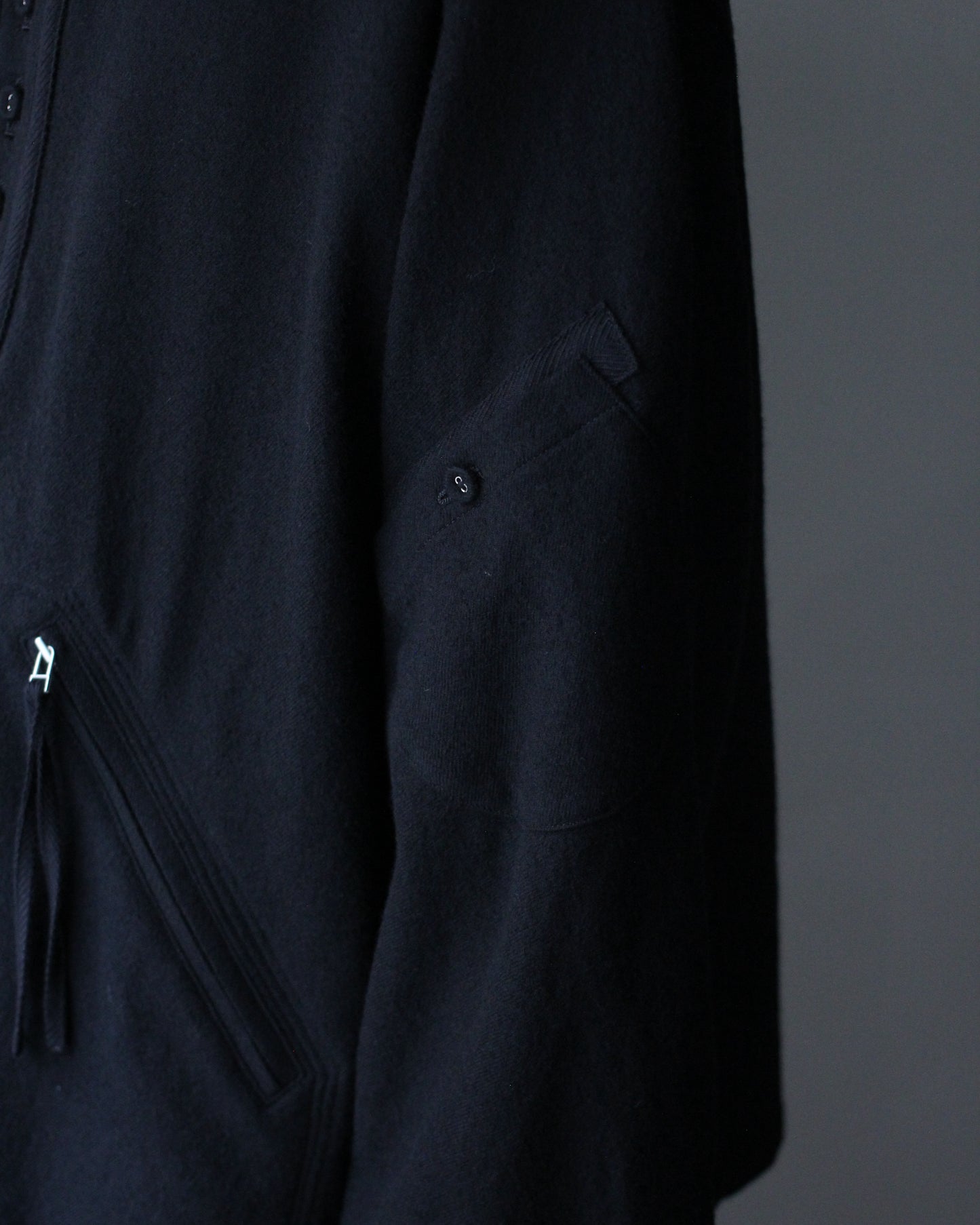 MATSUFUJI/Milling Wool Pullover Jacket "BLACK"