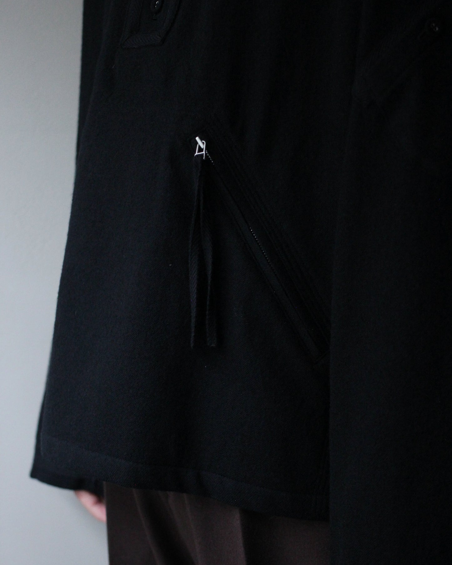 MATSUFUJI/Milling Wool Pullover Jacket "BLACK"