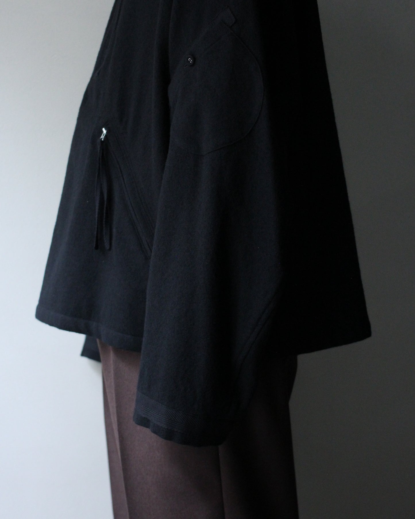 MATSUFUJI/Milling Wool Pullover Jacket "BLACK"