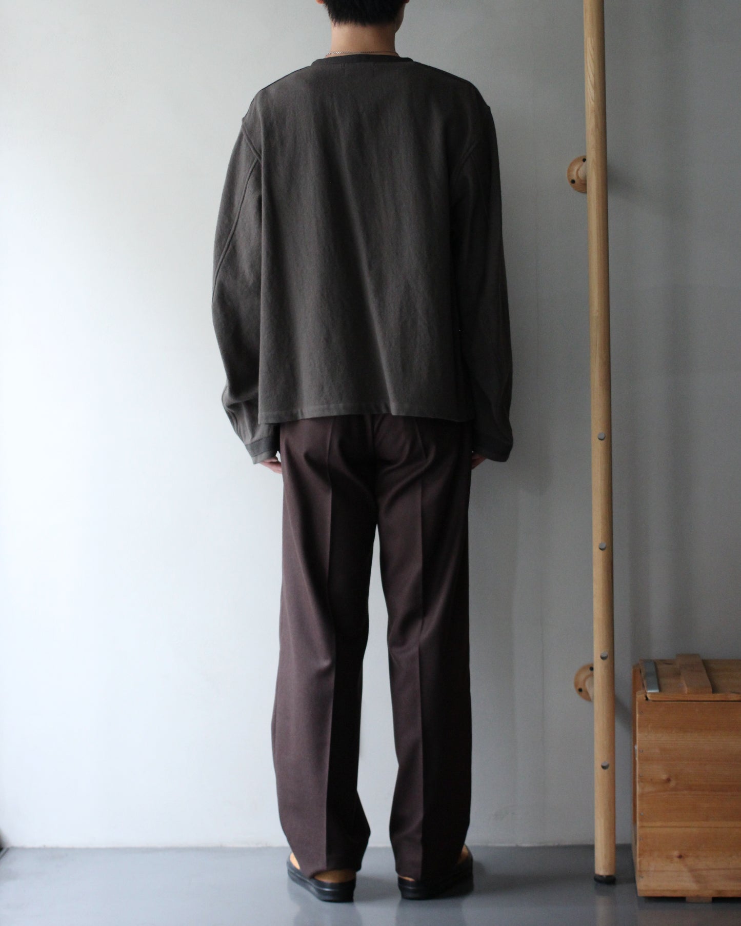 MATSUFUJI/Milling Wool Pullover Jacket "TAUPE"
