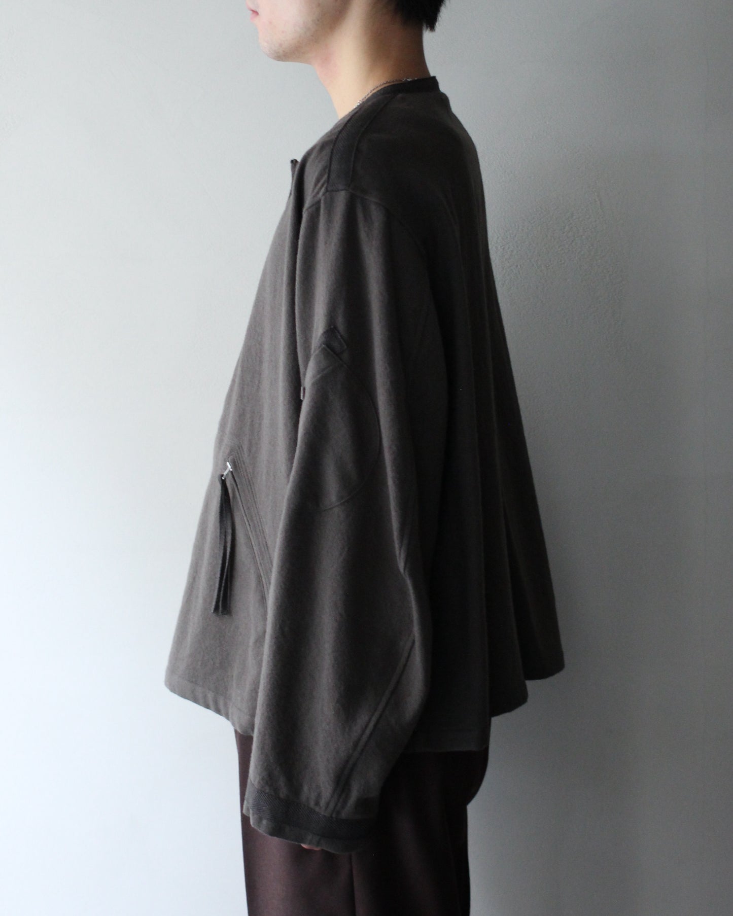 MATSUFUJI/Milling Wool Pullover Jacket "TAUPE"