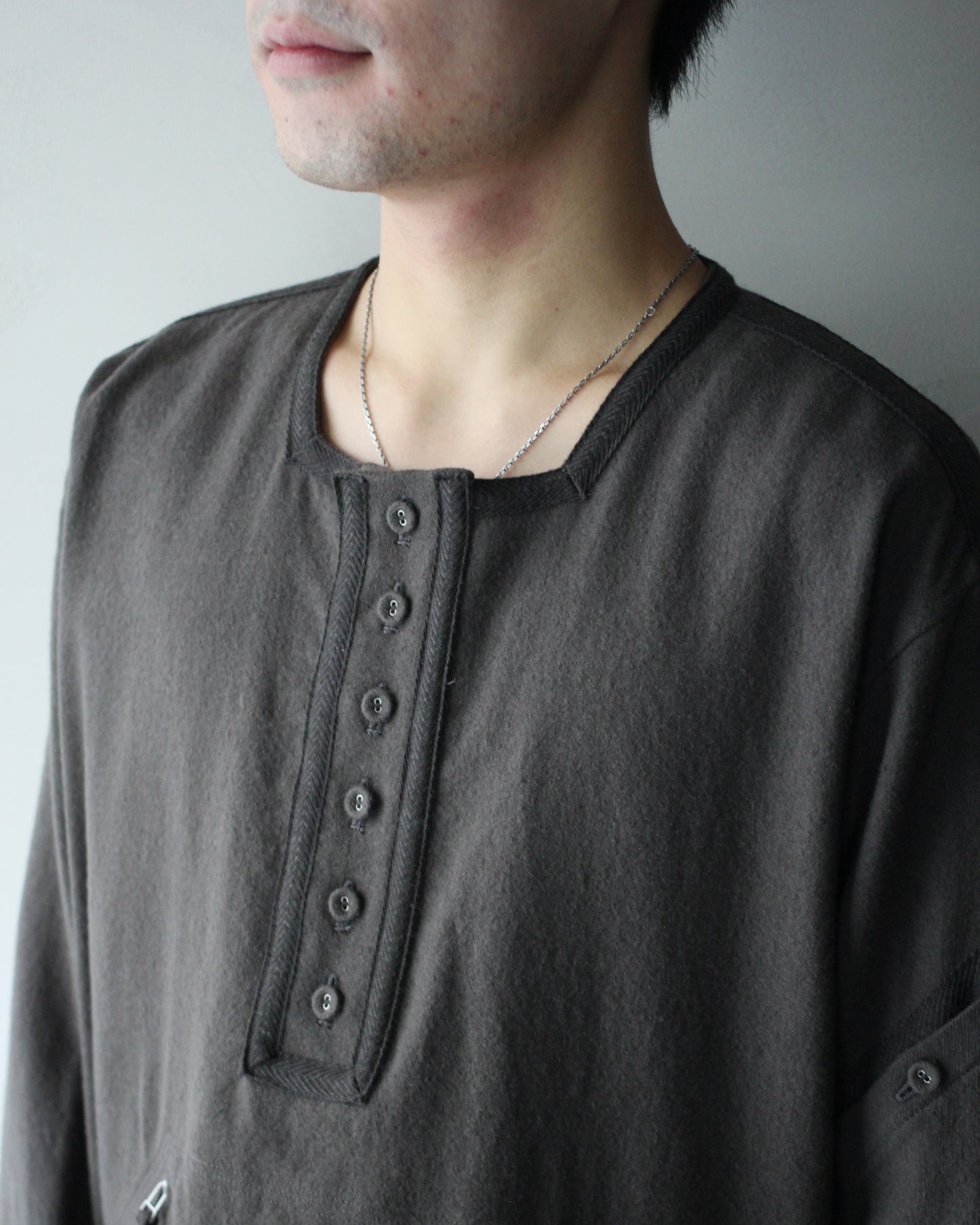 MATSUFUJI/Milling Wool Pullover Jacket "TAUPE"