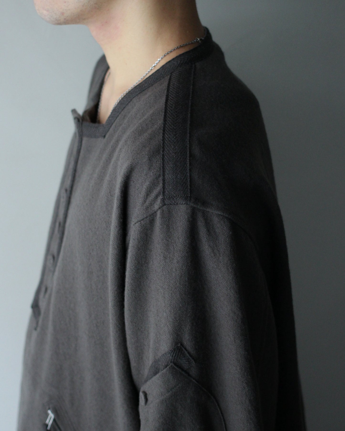 MATSUFUJI/Milling Wool Pullover Jacket "TAUPE"