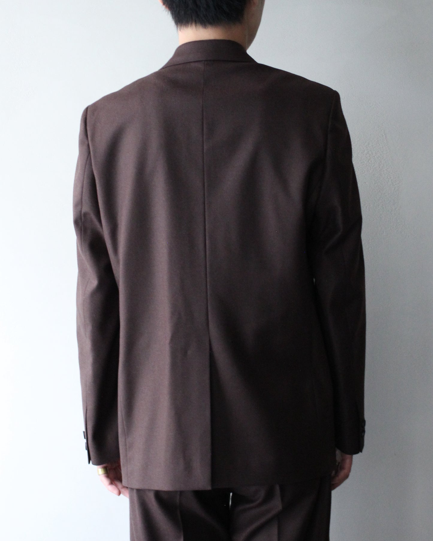 MATSUFUJI/Flannel Wool Tailored 2B Jacket "BROWN"