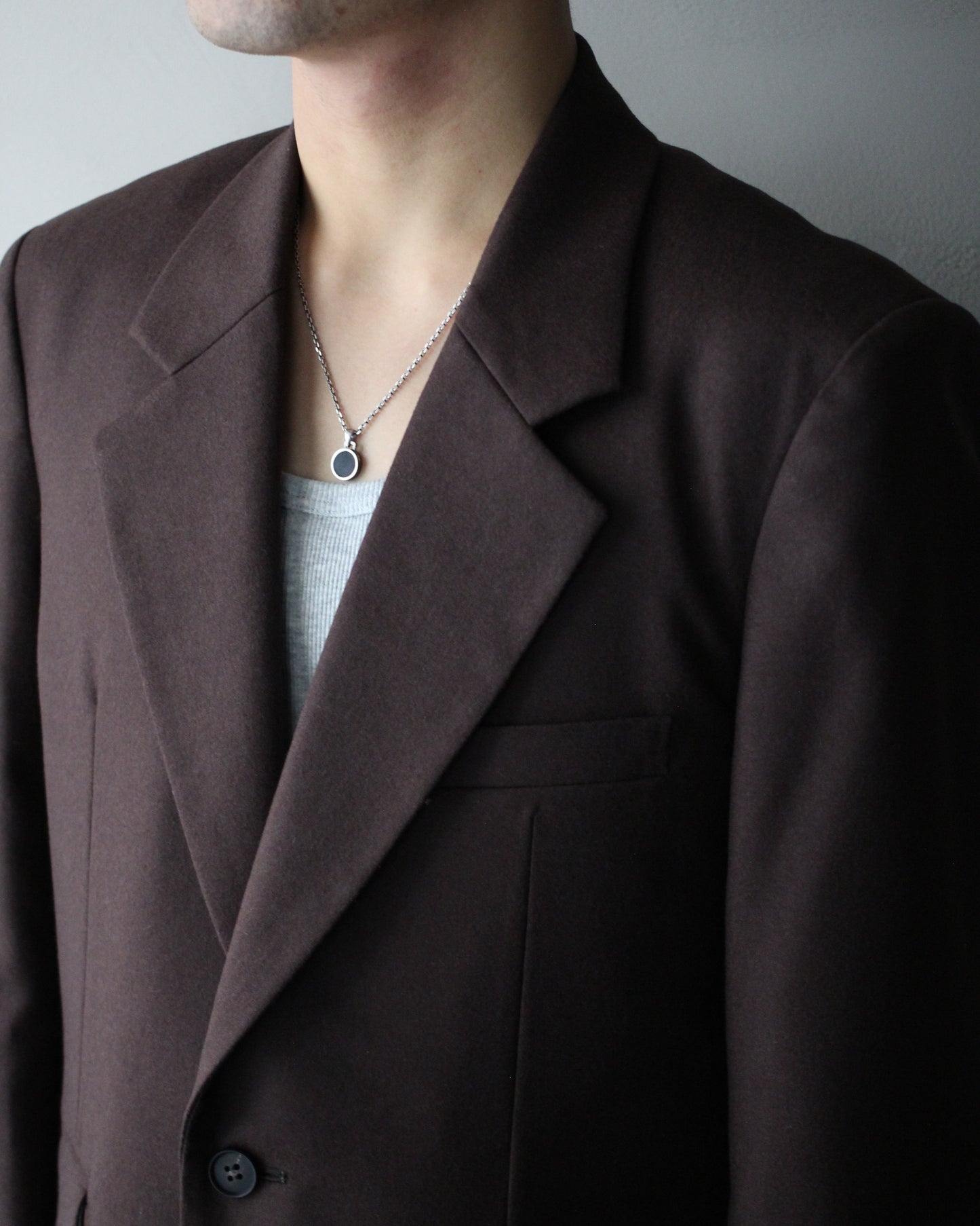MATSUFUJI/Flannel Wool Tailored 2B Jacket "BROWN"