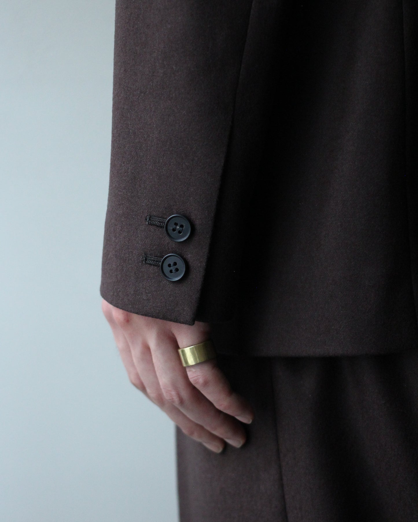 MATSUFUJI/Flannel Wool Tailored 2B Jacket "BROWN"