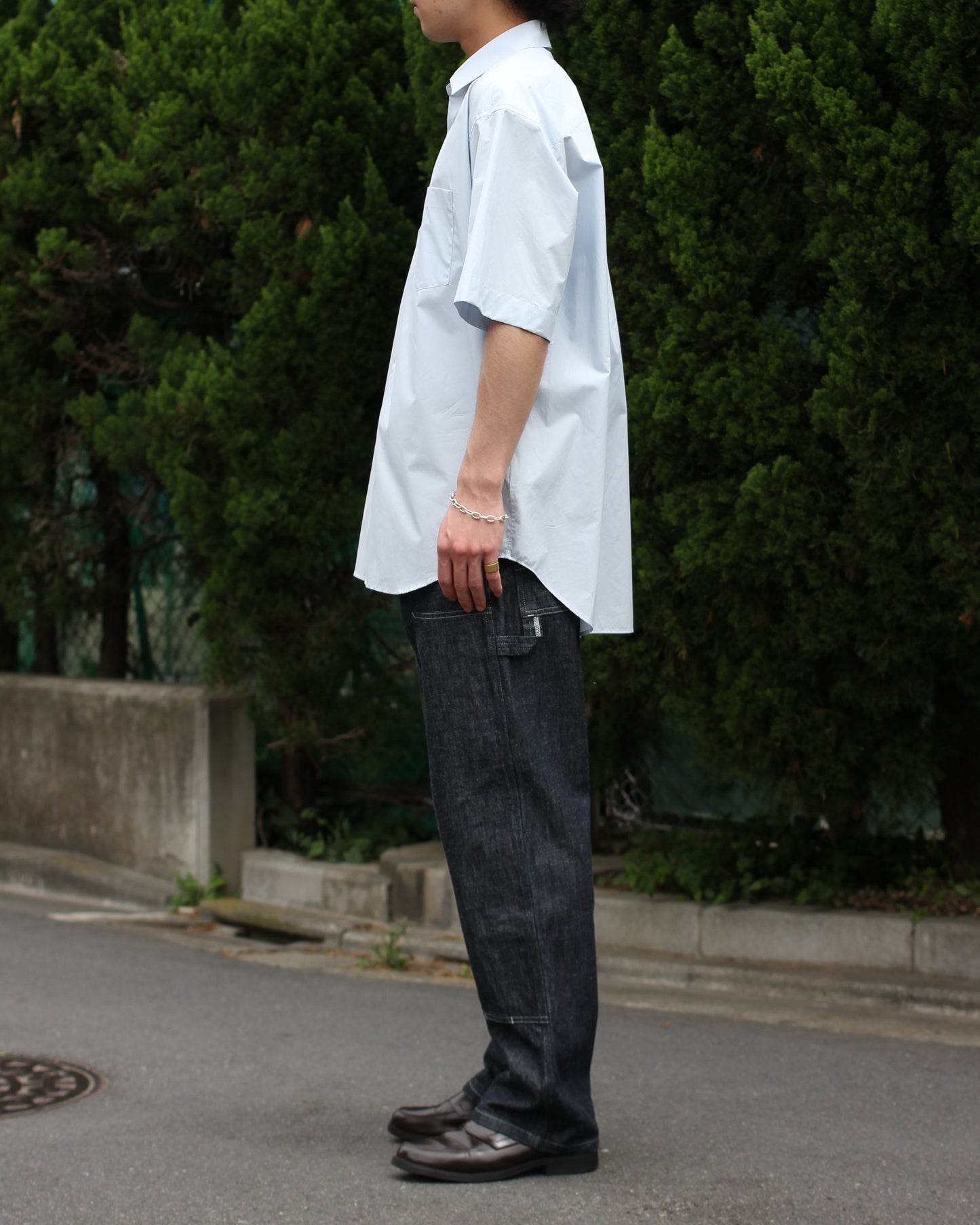 ssstein/OVERSIZED SS SHIRT"OFF BLUE"