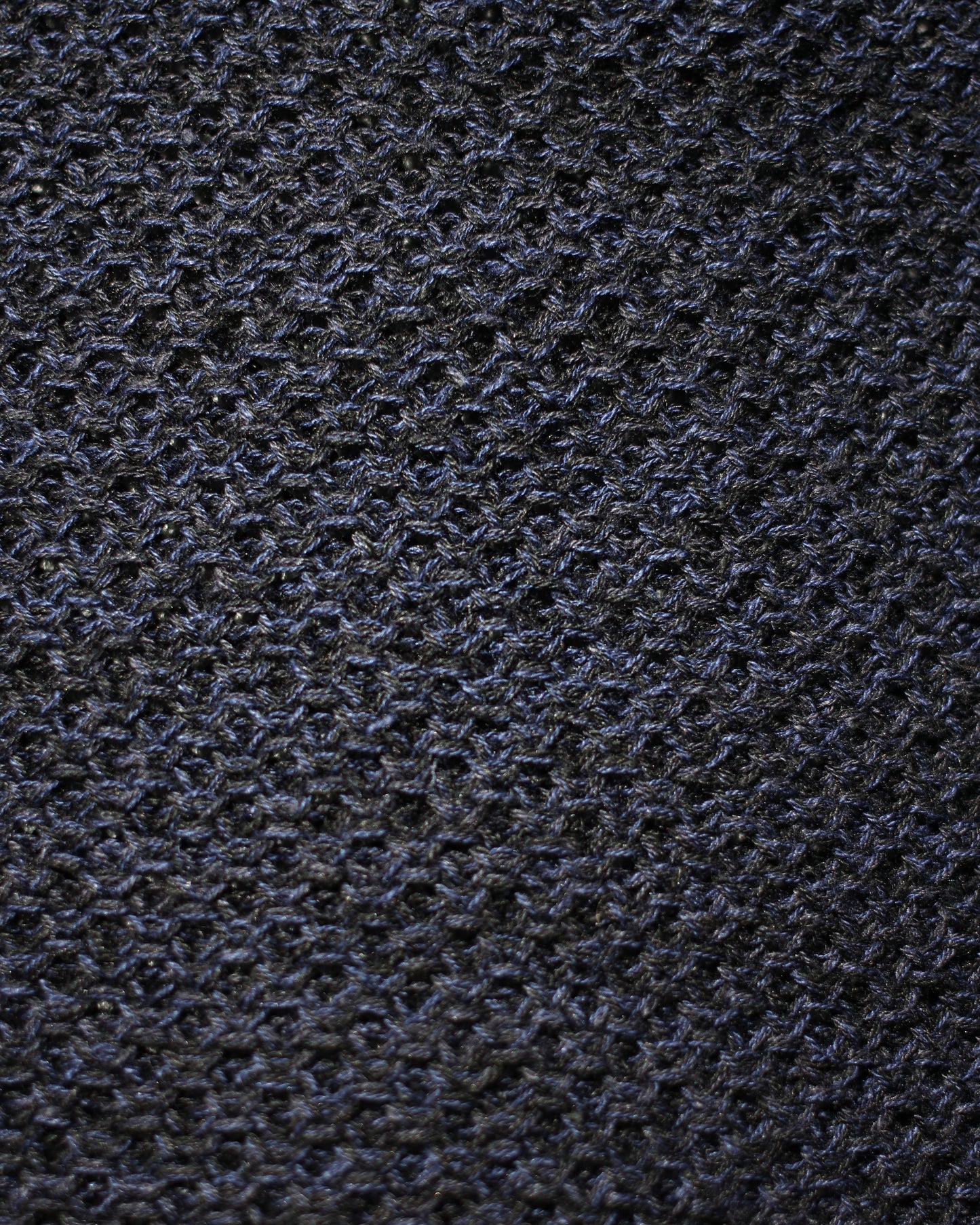 ULTERIOR/L/C TUCK STITCH KNIT TEE "MIX NAVY"