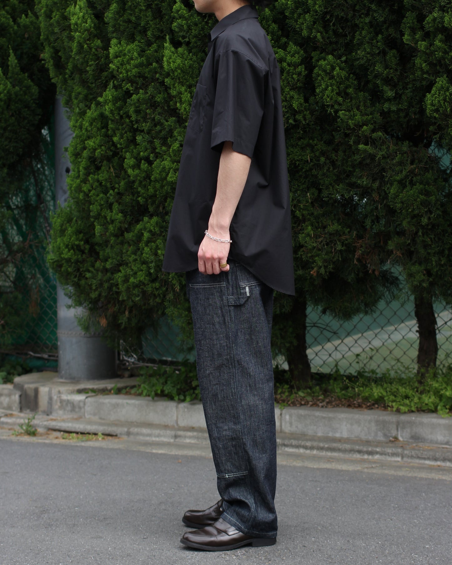 ssstein/OVERSIZED SS SHIRT"BLACK"