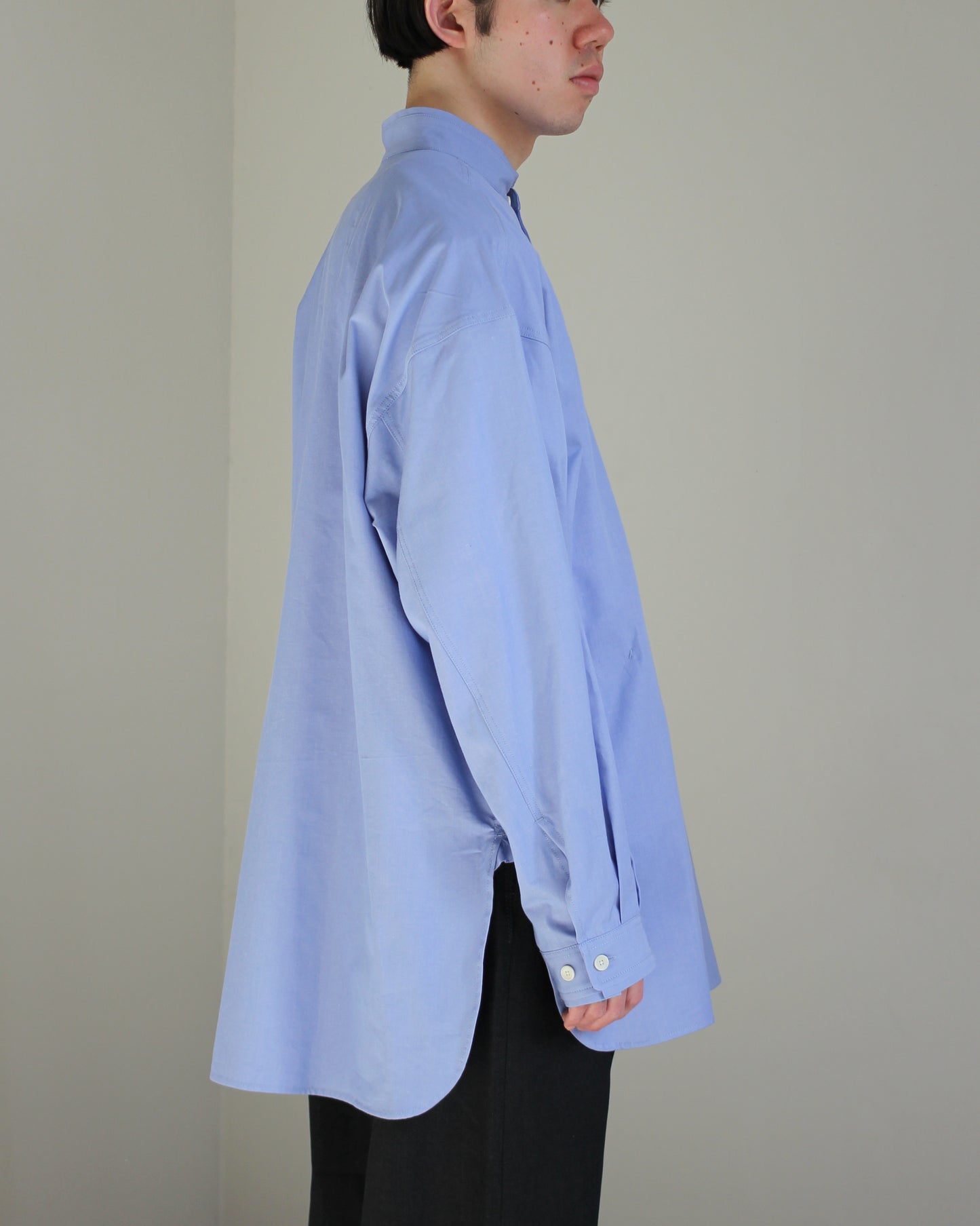 meanswhile/Uniform Poplin Officer's SH "BLUE"