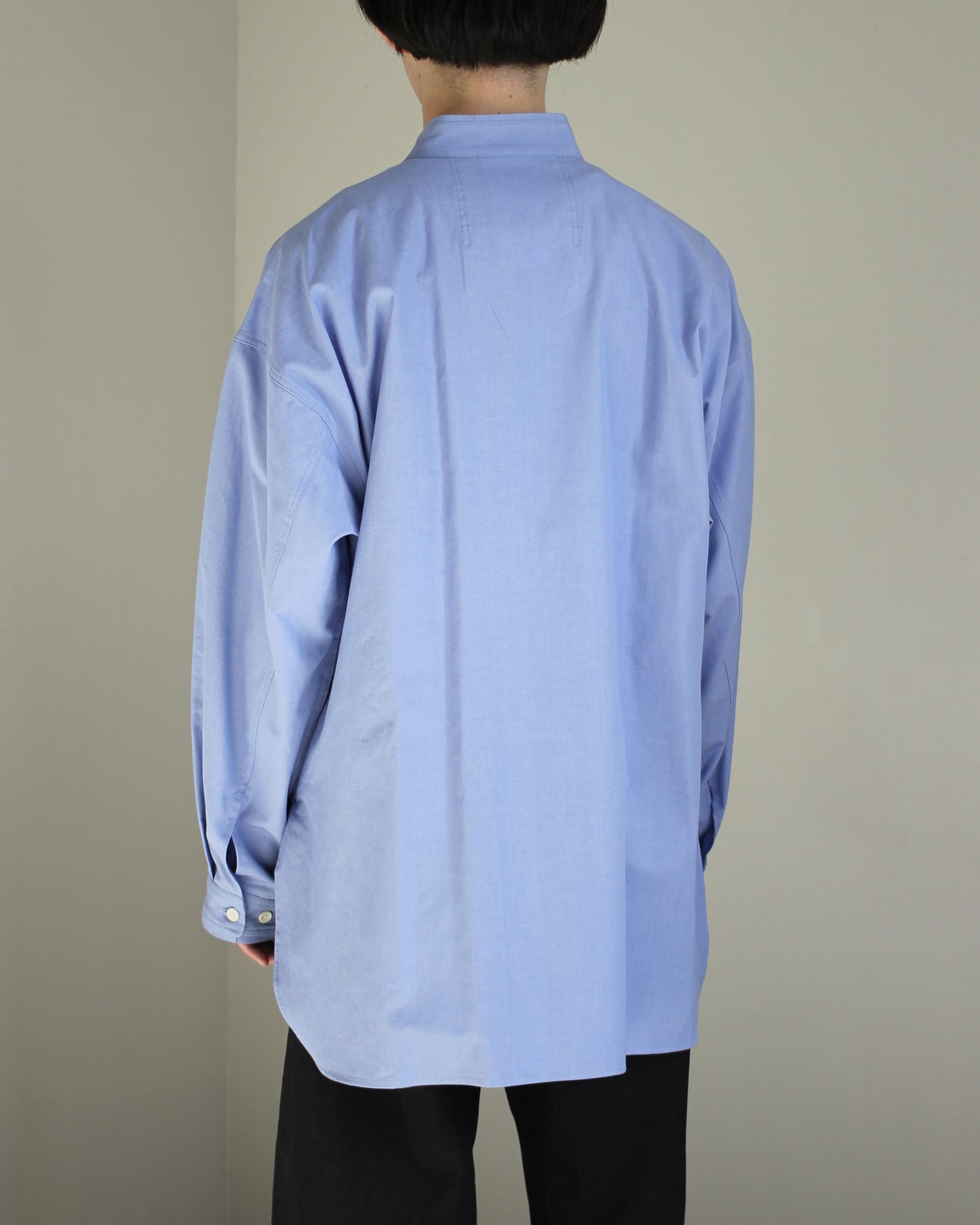 meanswhile/Uniform Poplin Officer's SH "BLUE"