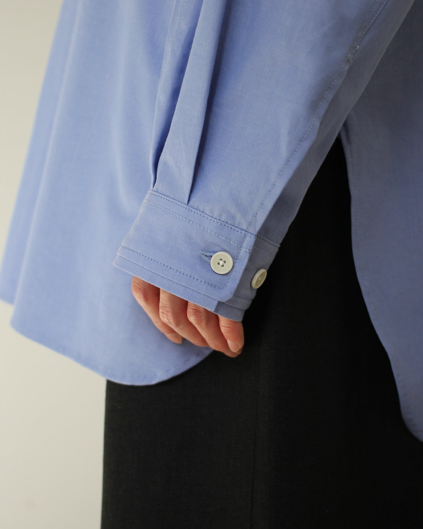 meanswhile/Uniform Poplin Officer's SH "BLUE"