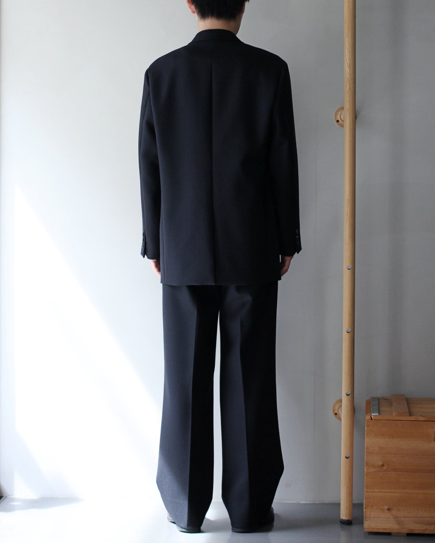 ULTERIOR/ SUPER FINE LIGHT MELTON DB JKT ”BLACK”