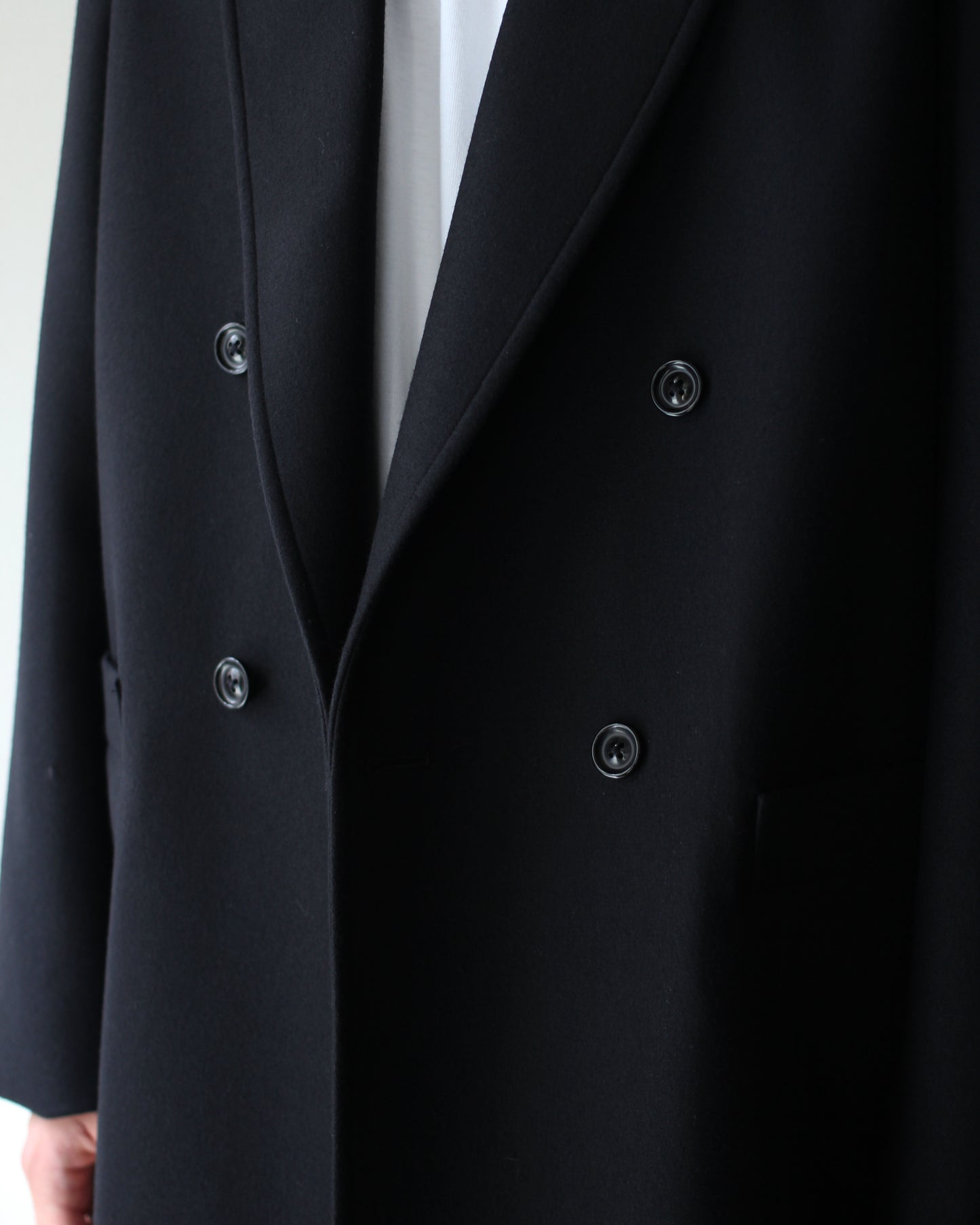 ULTERIOR/ SUPER FINE LIGHT MELTON DB JKT ”BLACK”