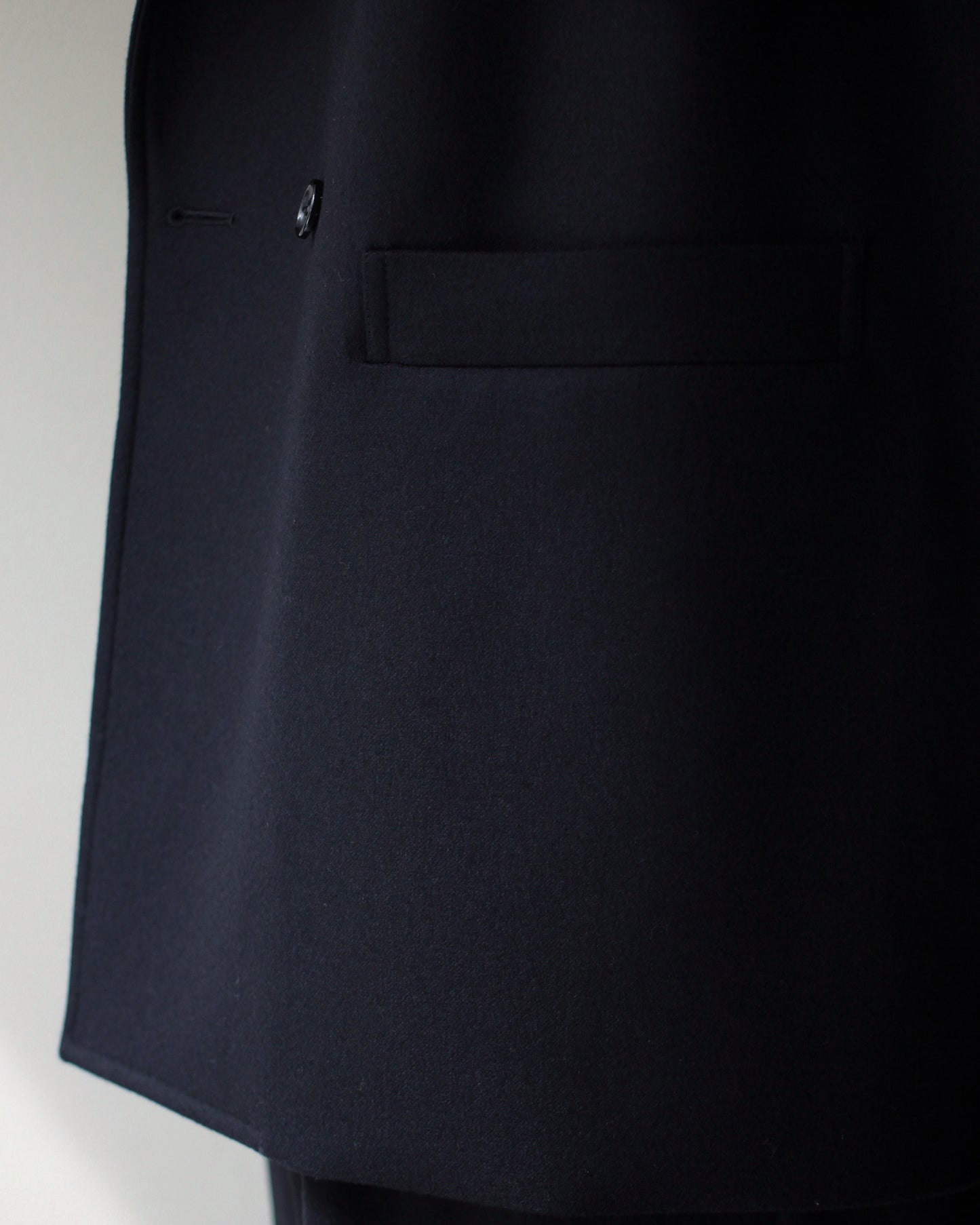 ULTERIOR/ SUPER FINE LIGHT MELTON DB JKT ”BLACK”