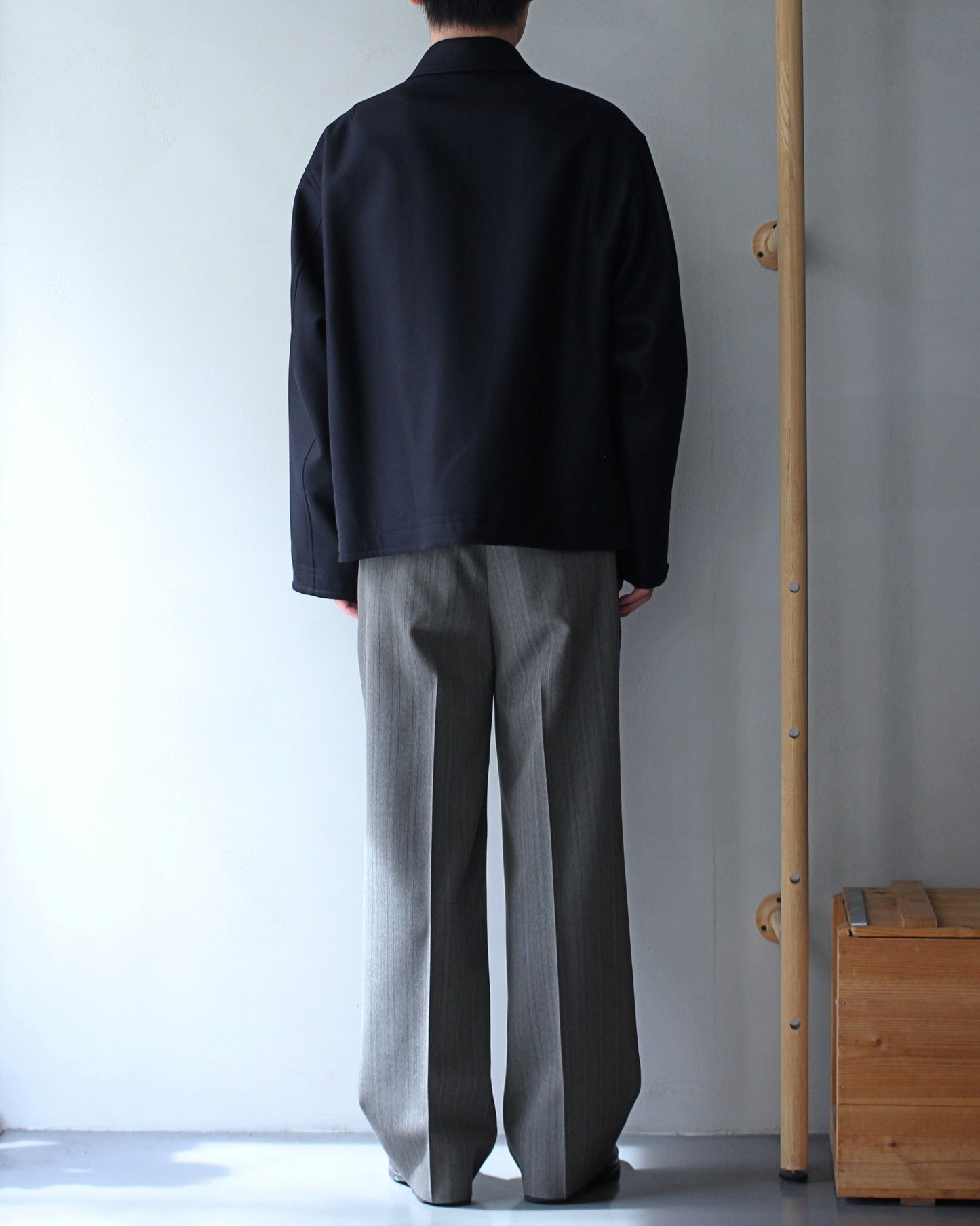 ULTERIOR/SUPER FINE LIGHT MELTON SHORT HUNTING JKT ”BLACK”