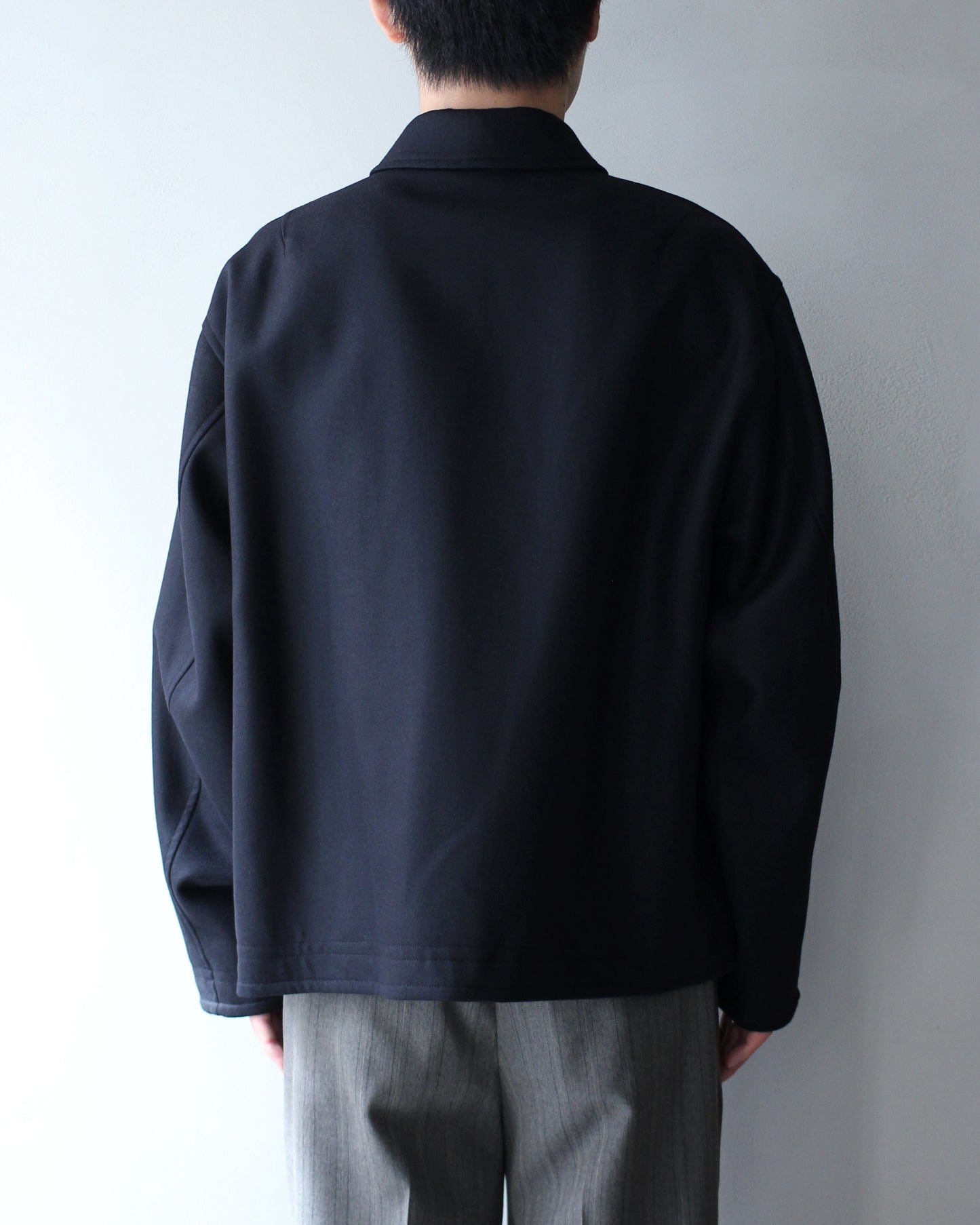 ULTERIOR/SUPER FINE LIGHT MELTON SHORT HUNTING JKT ”BLACK”
