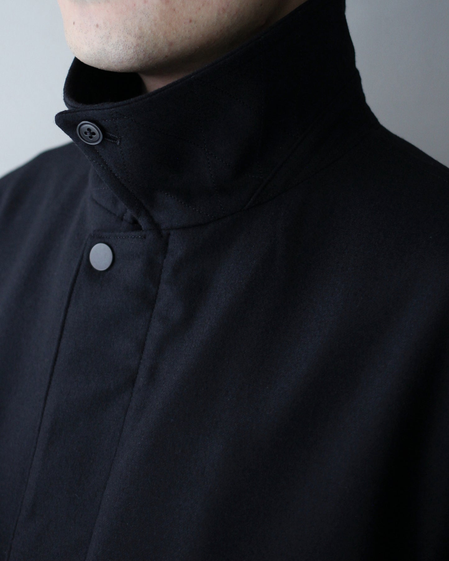ULTERIOR/SUPER FINE LIGHT MELTON SHORT HUNTING JKT ”BLACK”