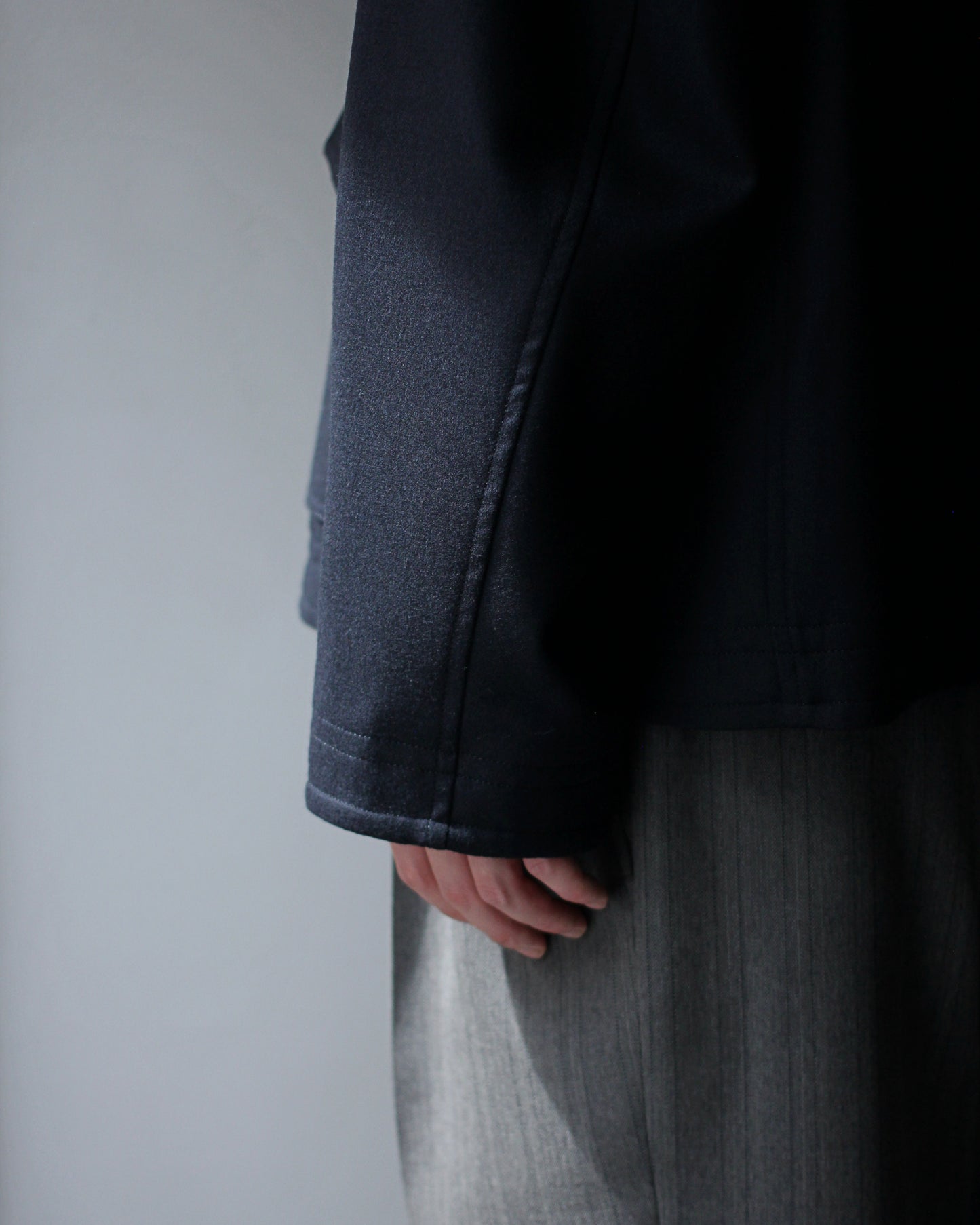 ULTERIOR/SUPER FINE LIGHT MELTON SHORT HUNTING JKT ”BLACK”