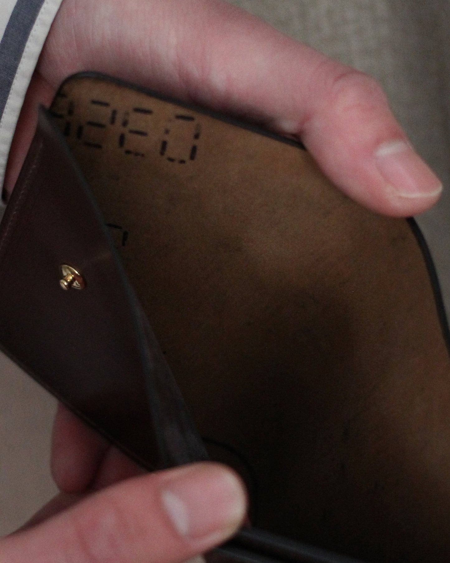 forme/Short wallet Cordovan×DOUBLE "Dark cognac×Brown"