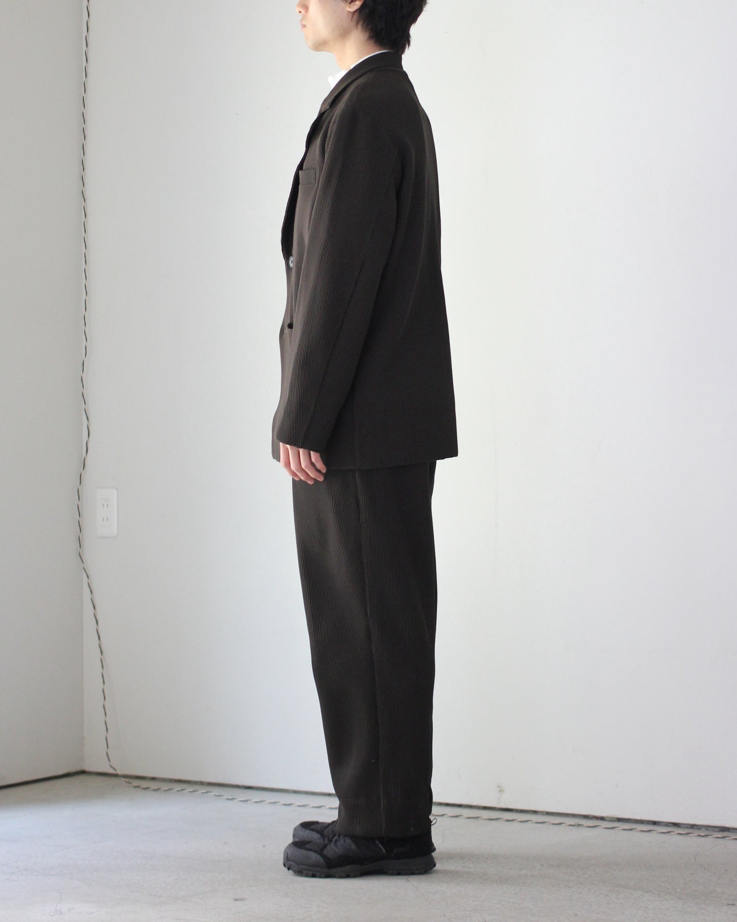 stein / OVERSIZED GRADATION PLEATS JACKET "MILITARY KHAKI"