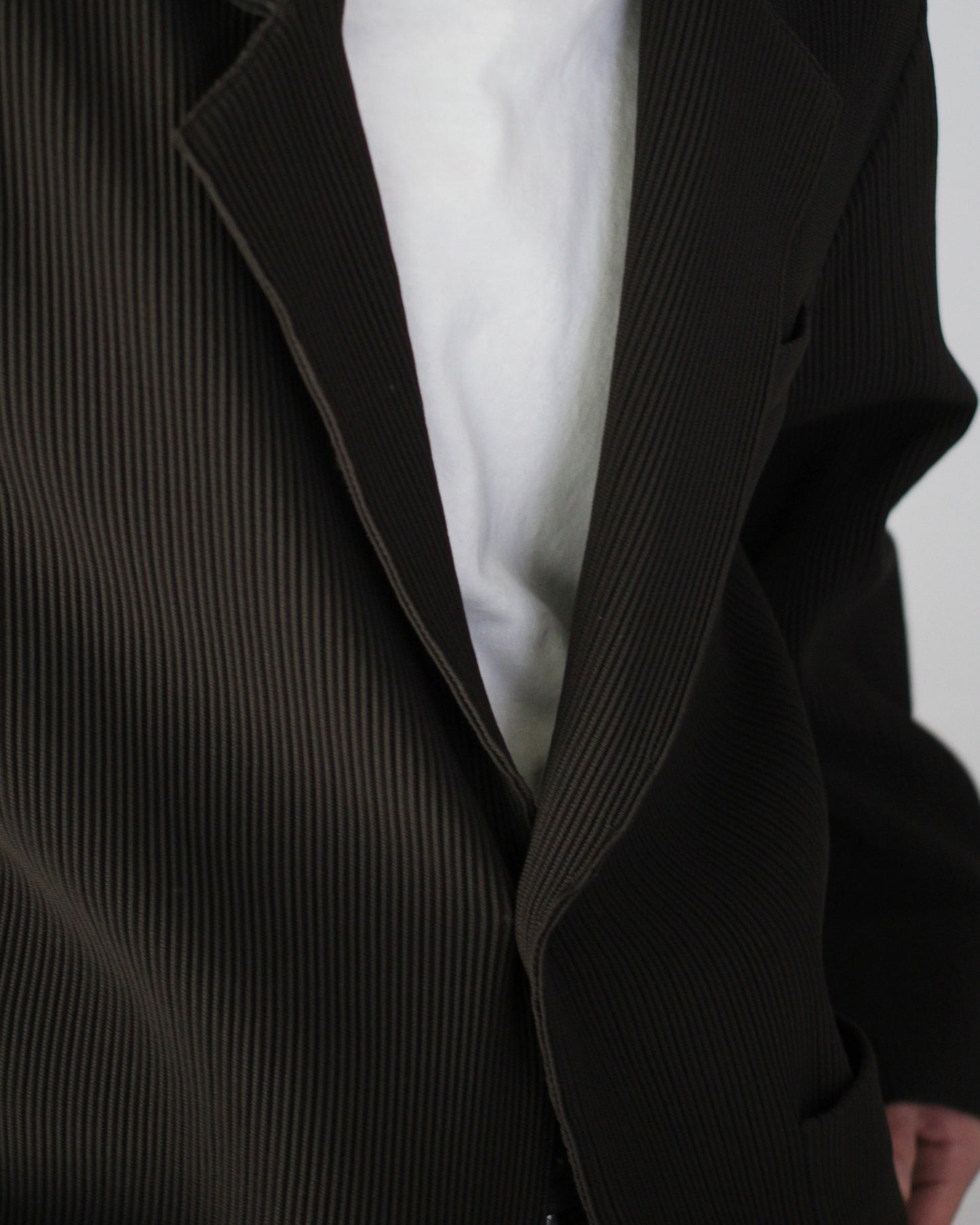 stein / OVERSIZED GRADATION PLEATS JACKET "MILITARY KHAKI"