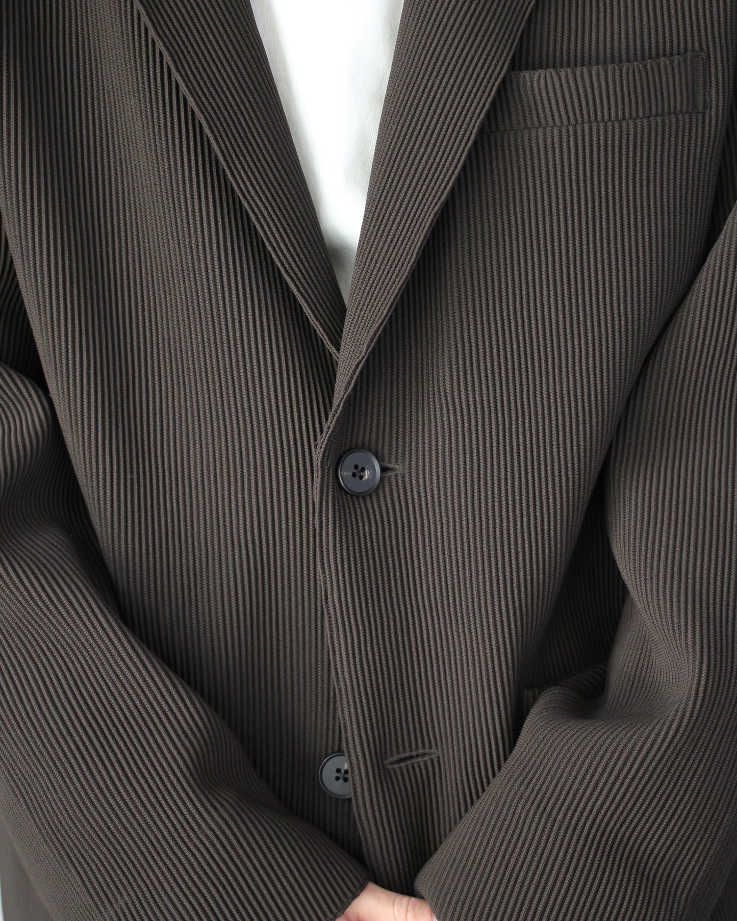stein / OVERSIZED GRADATION PLEATS JACKET "MILITARY KHAKI"