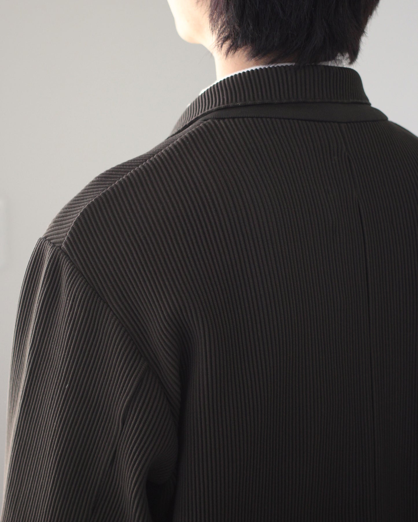 stein / OVERSIZED GRADATION PLEATS JACKET "MILITARY KHAKI"