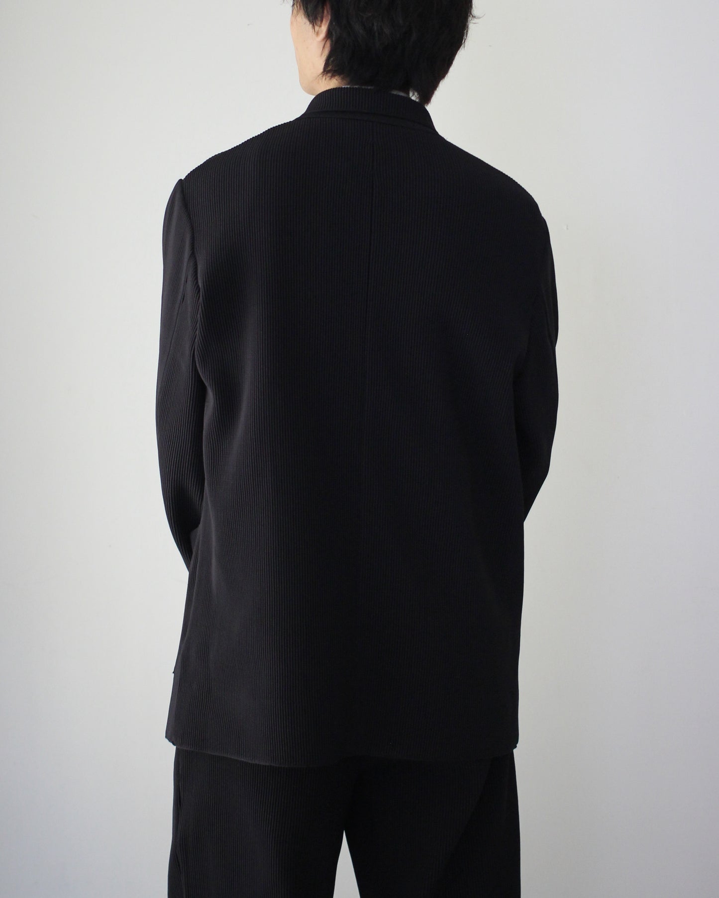 stein / OVERSIZED GRADATION PLEATS JACKET "BLACK"