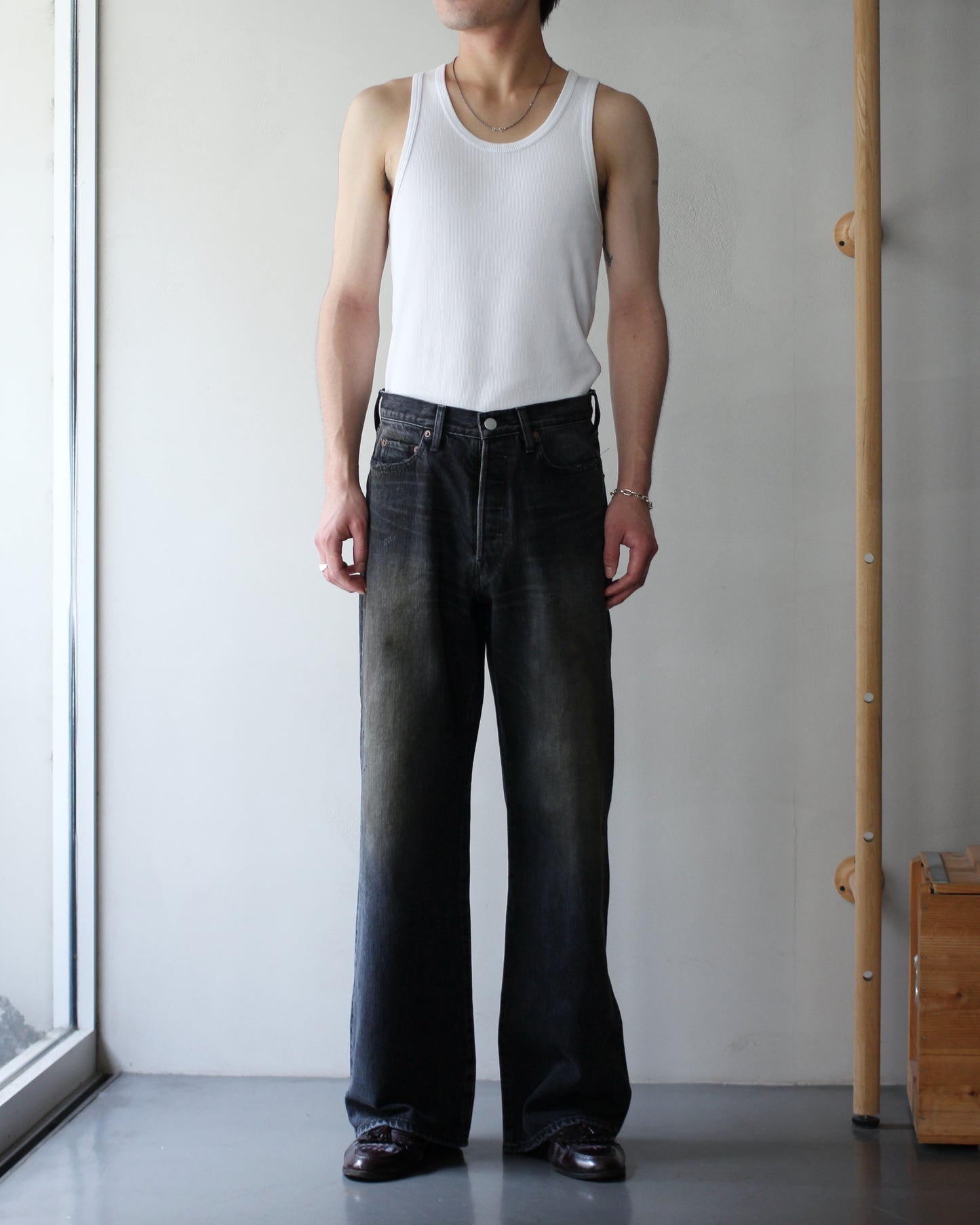 ssstein/LOOSE DENIM JEANS "BLACK"