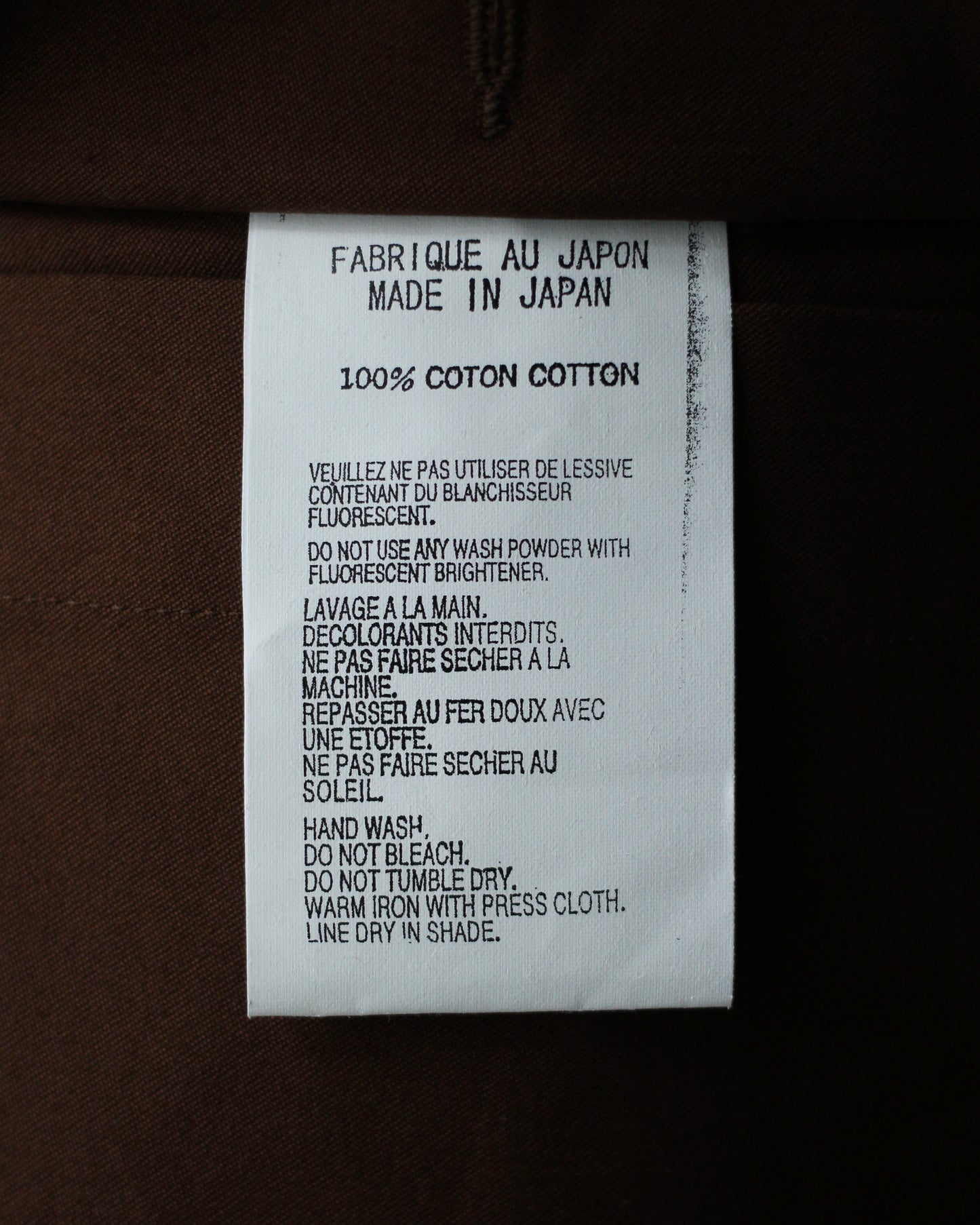 TUKI/0152baker pants "chocolate"