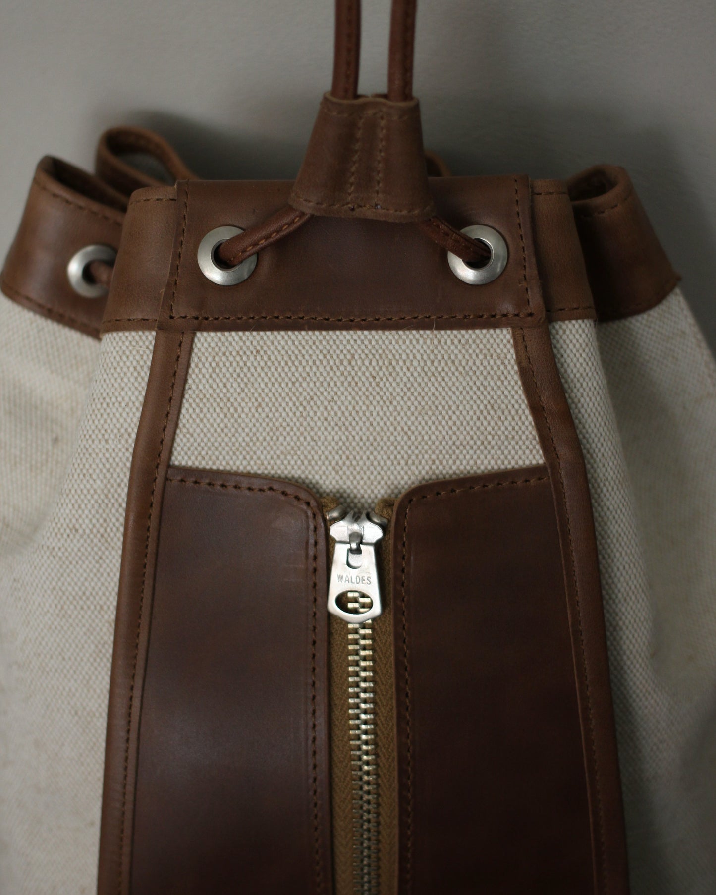 forme / fb-3 Drawstring bag "Jute canvas×Class#Brown"