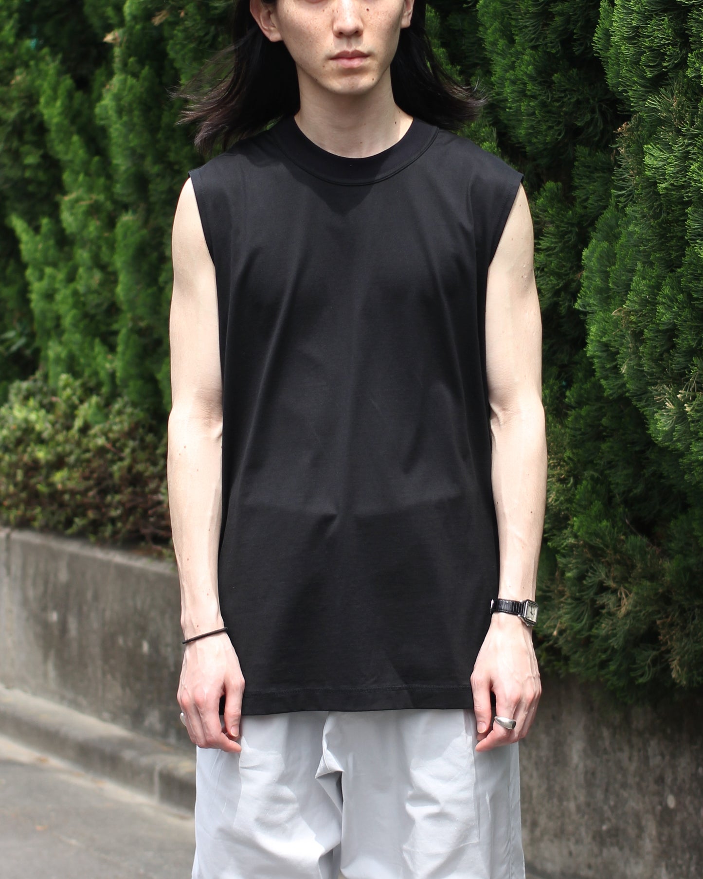 MATSUFUJI/Sleeveless Shirt “BLACK”